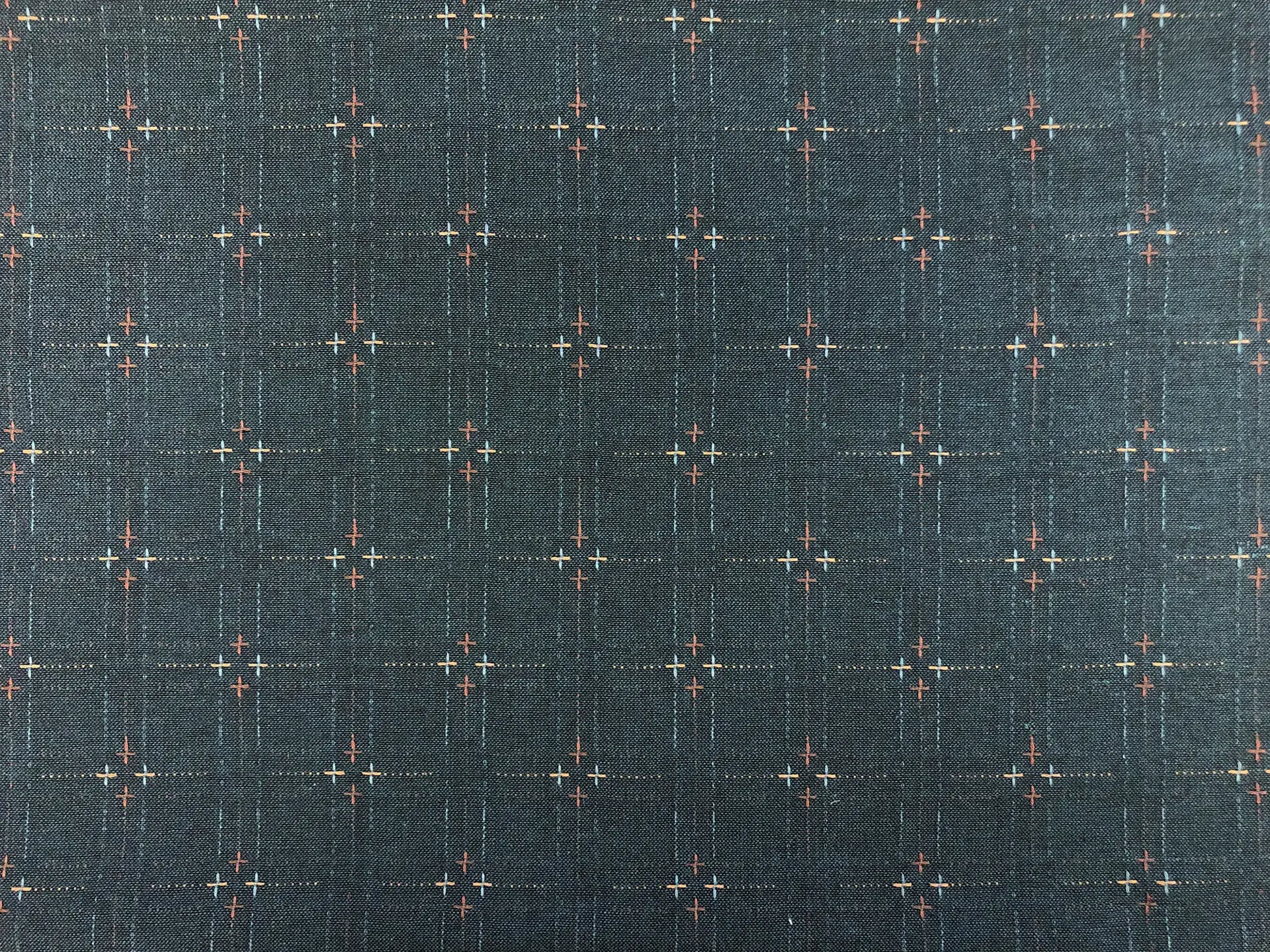Cotton Woven Novelty in Dark Teal