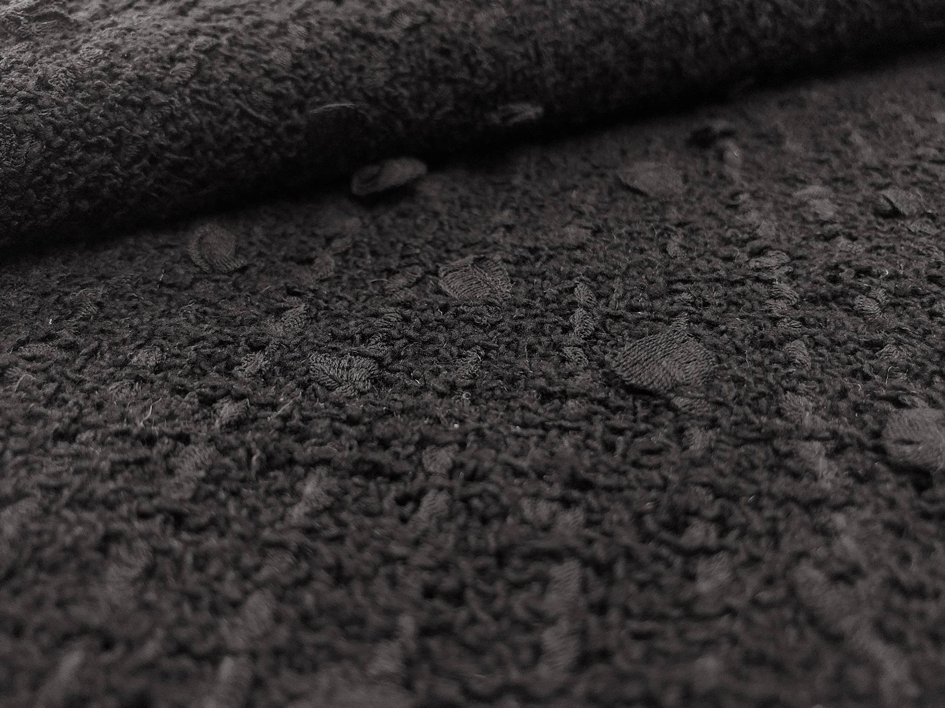 Italian Cotton Blend Sequin Tweed in Black