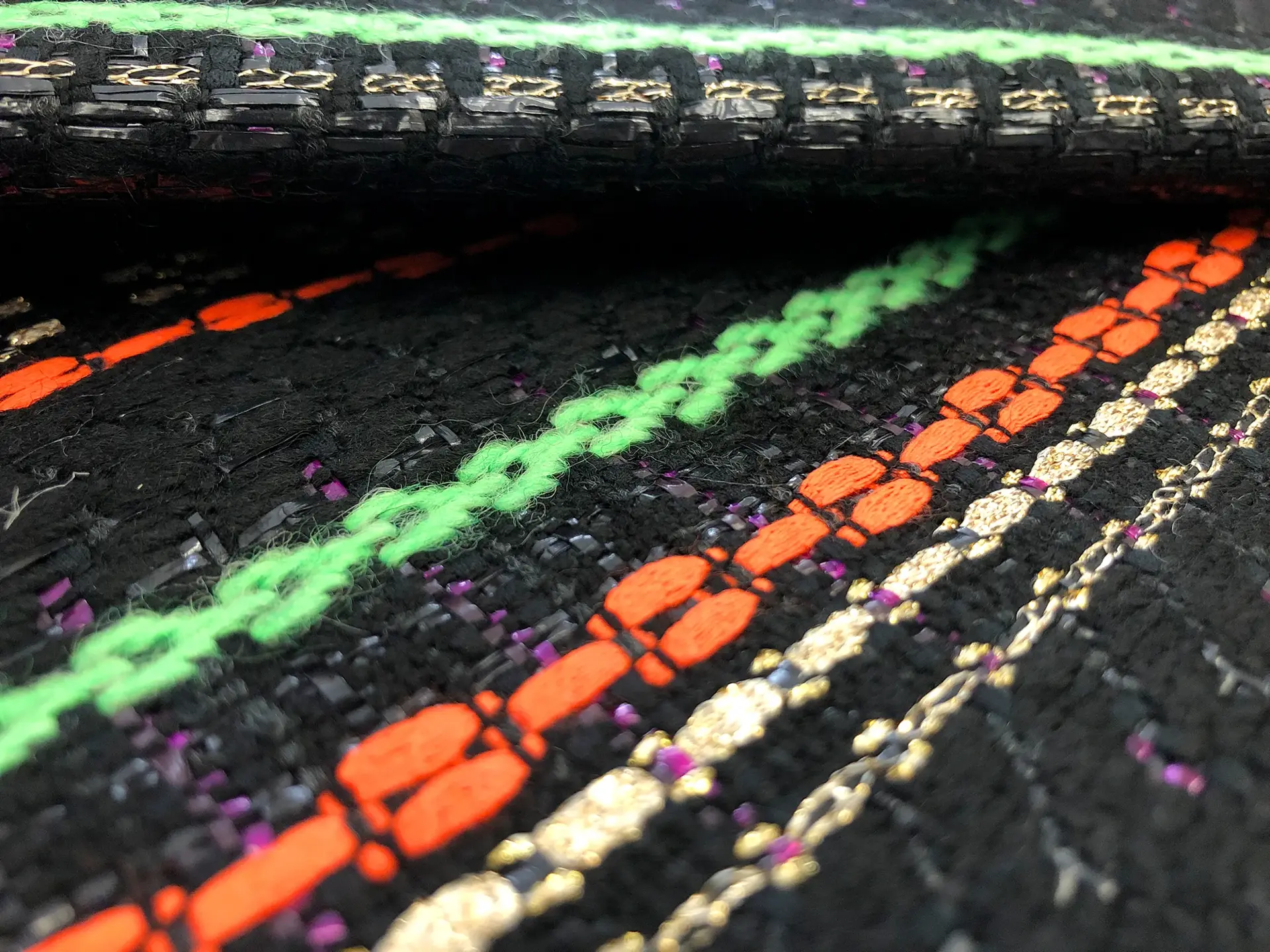 Italian Cotton Blend Metallic Tweed