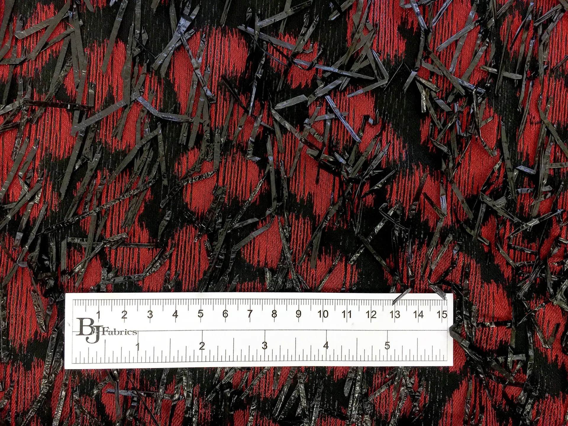Silk Animal Print Jacquard with Raffia Eyelashes 
