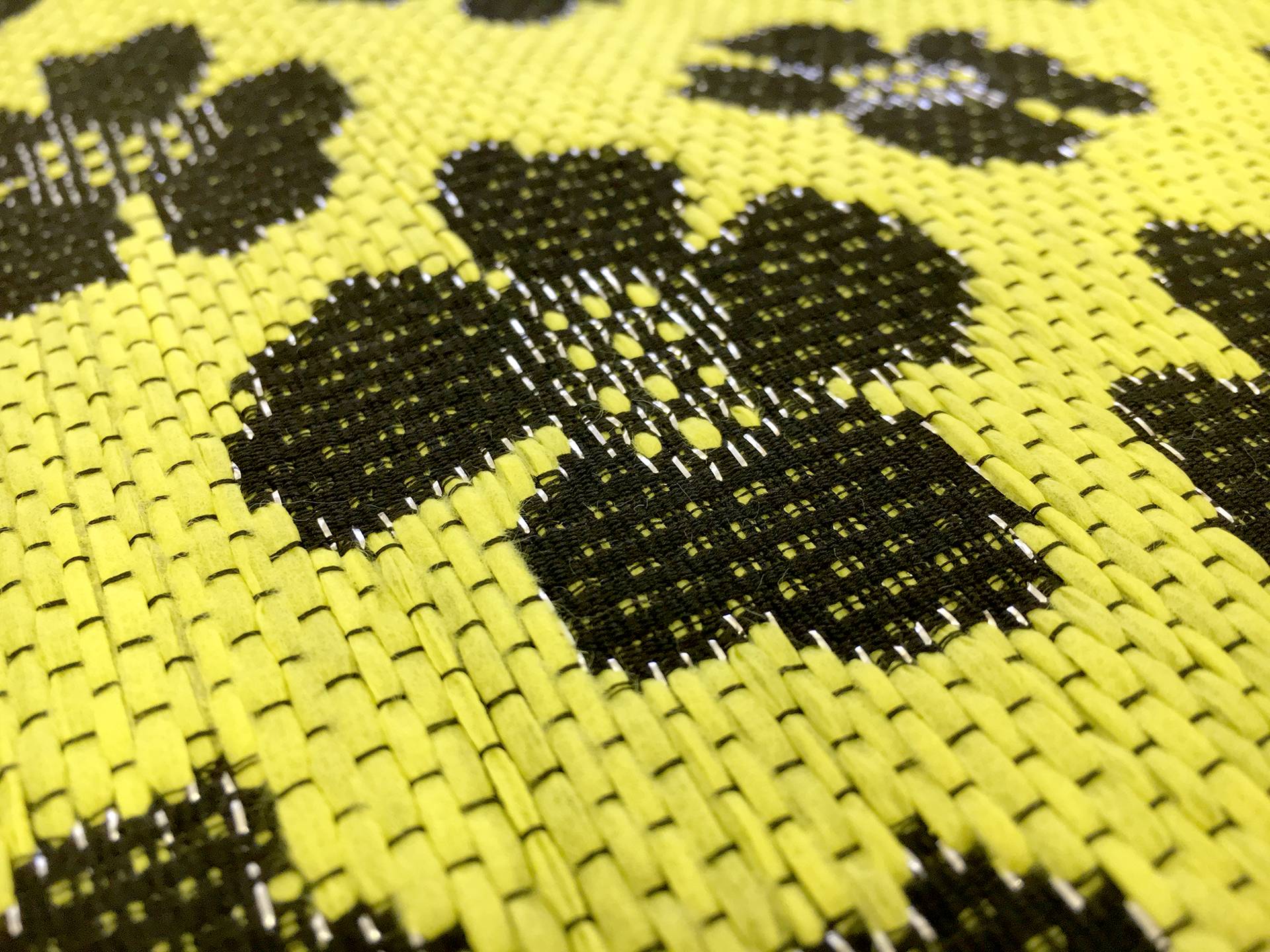 Metallic Raffia Brocade with Yellow & Black Florals