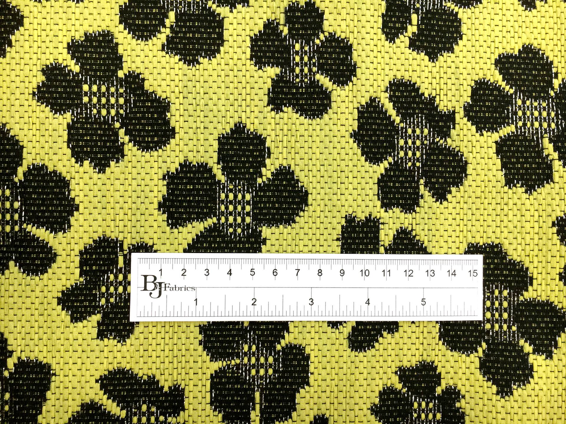 Metallic Raffia Brocade with Yellow & Black Florals