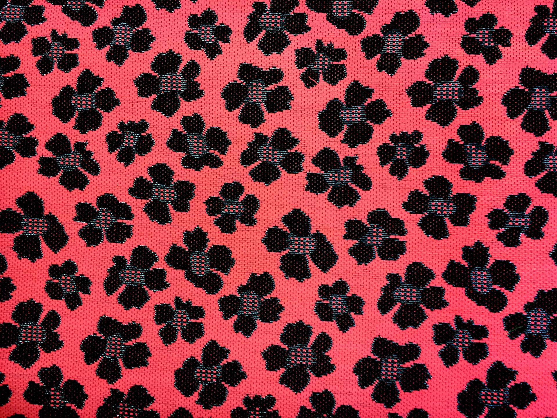 Metallic Raffia Brocade with Coral & Black Florals