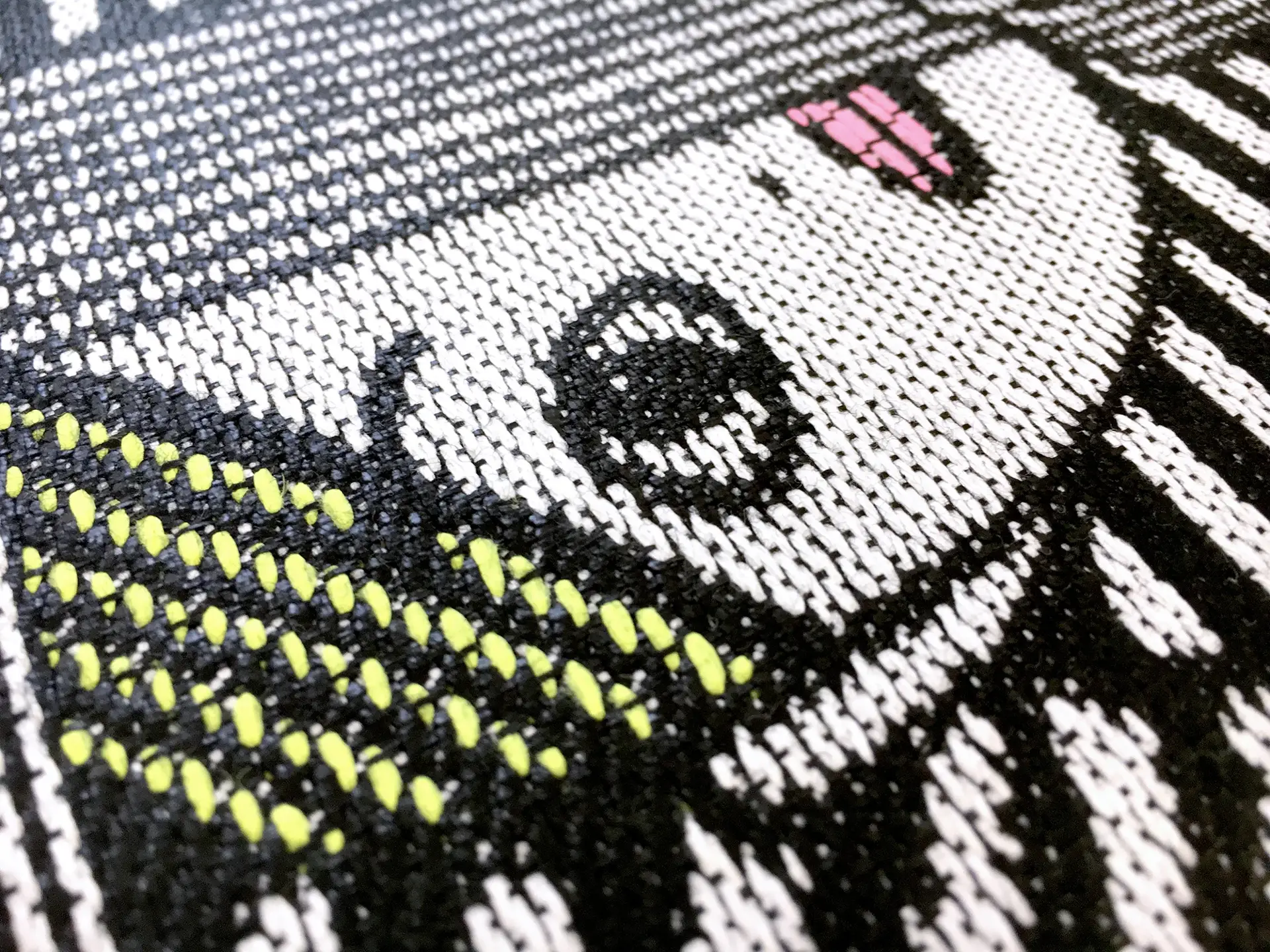 Woven Coated Raffia Brocade with Glamorous Women's Faces 