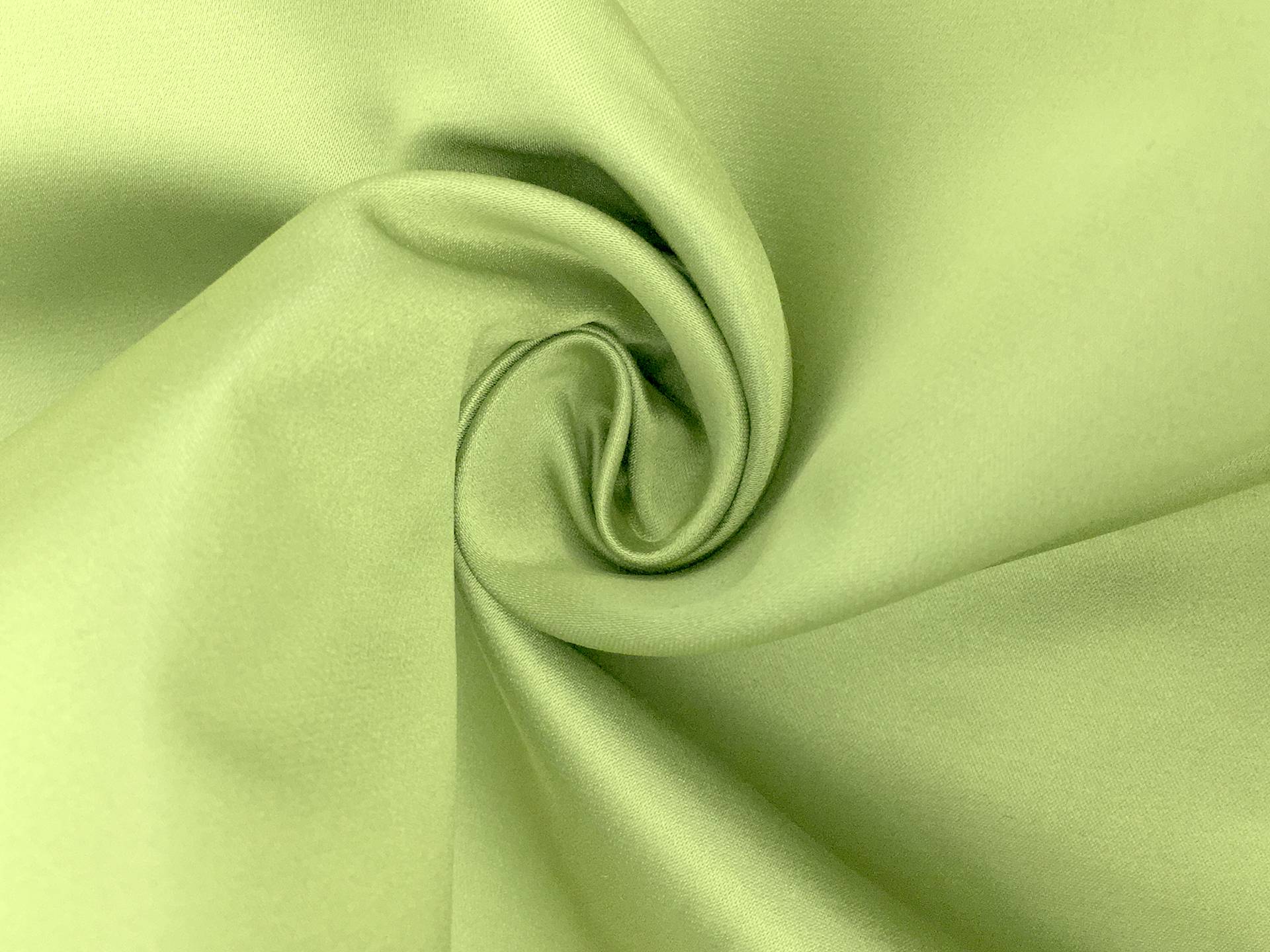 Iridescent Double Face Silk Satin in Apple Green