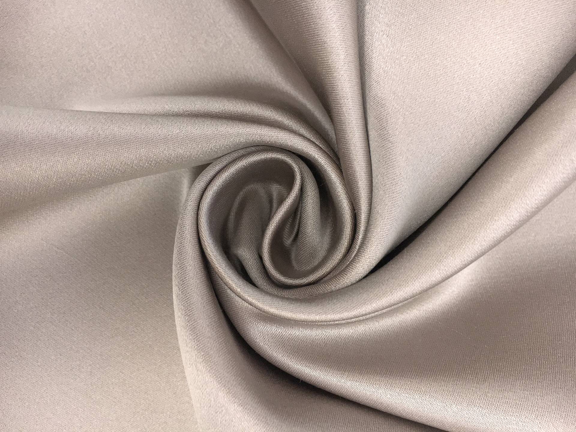 Iridescent Double Face Silk Satin in Taupe