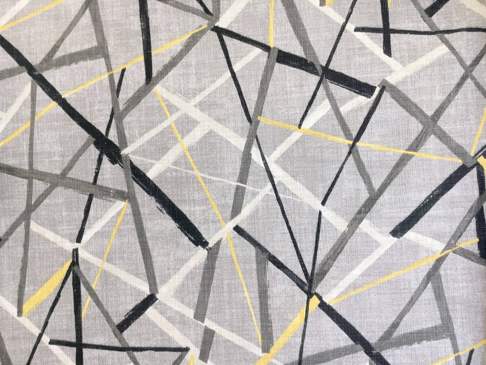 Cotton Upholstery Geometric Print in Cinder Smoke