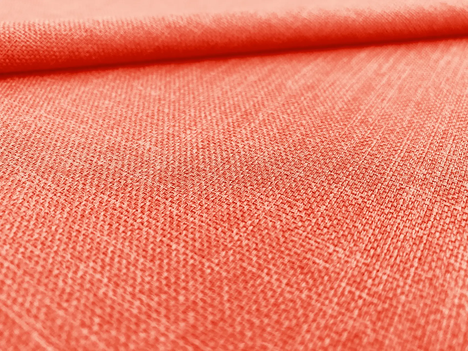Linen Look Polyester in Coral