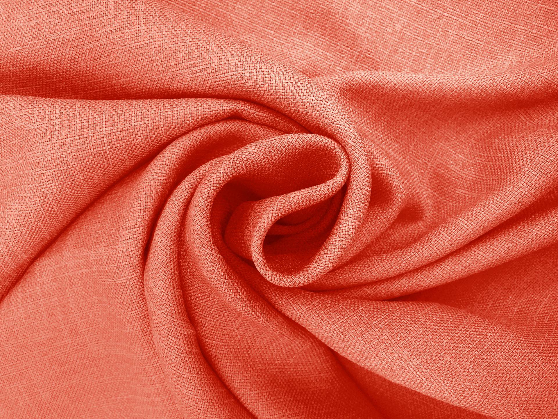 Linen Look Polyester in Coral