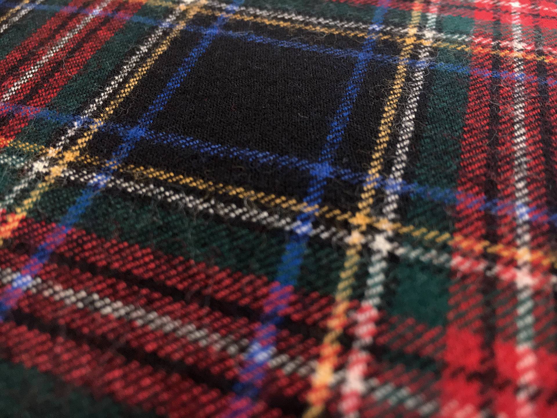 Austrian Virgin Wool Plaid Suiting in Midnight Red Hunter