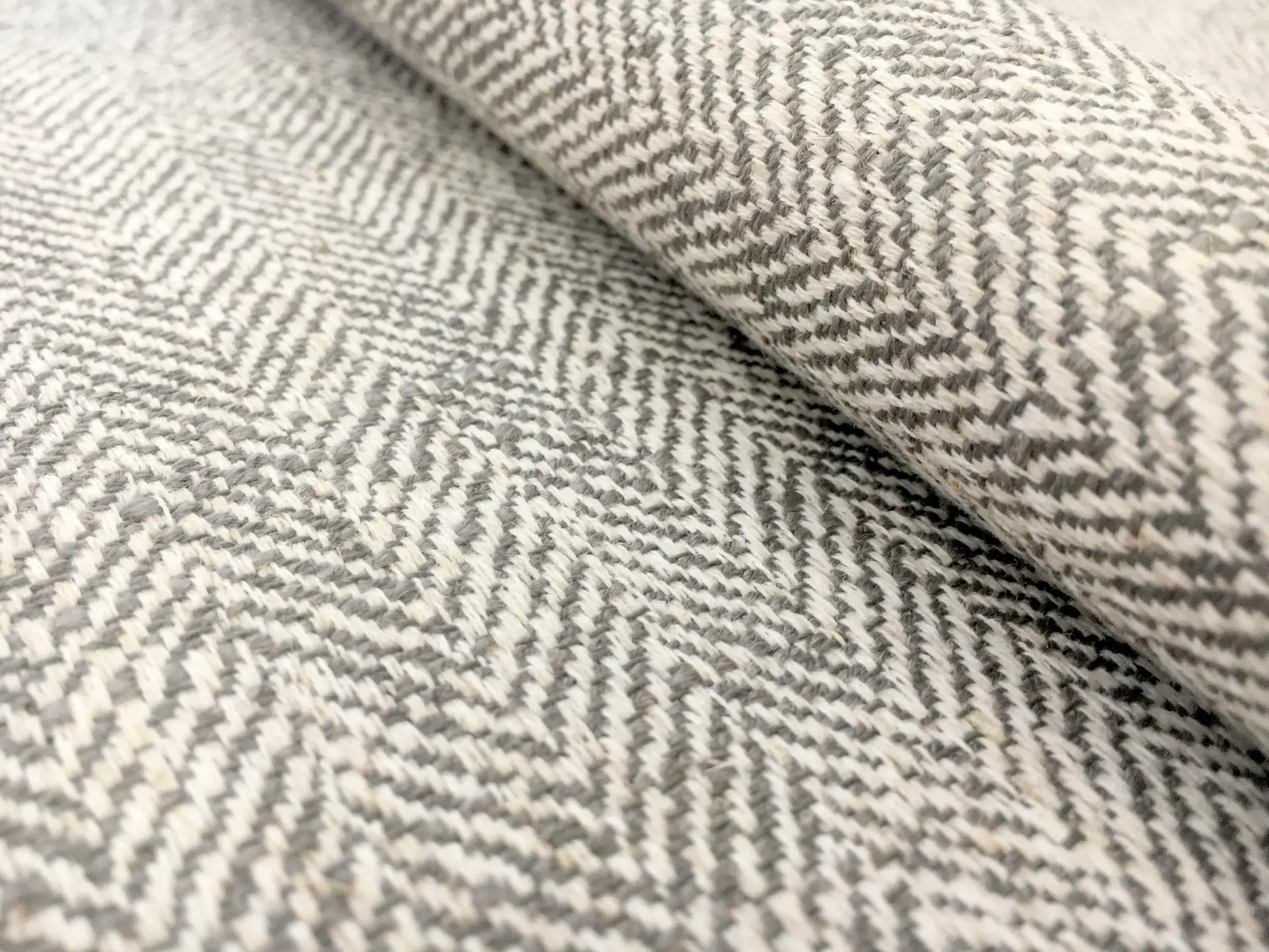 High Performance Upholstery Poly Linen Herringbone 