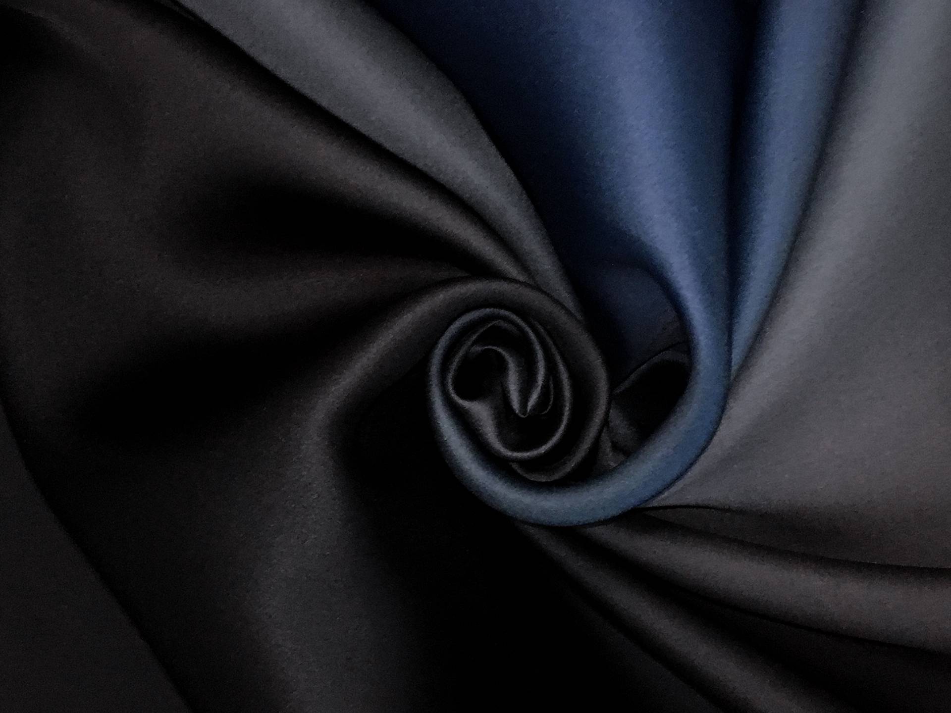 Ombré Silk Satin Organza in Navy Blue 