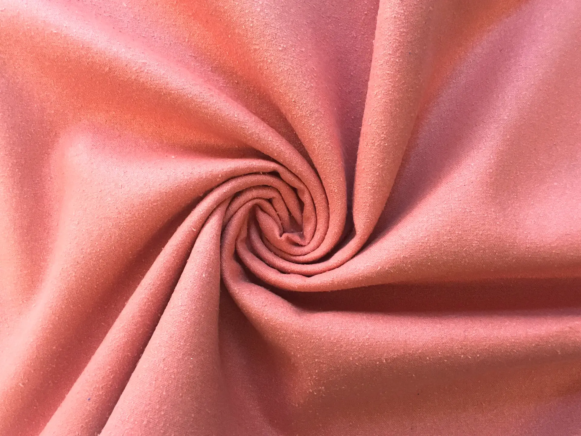 Silk Noil in Coral