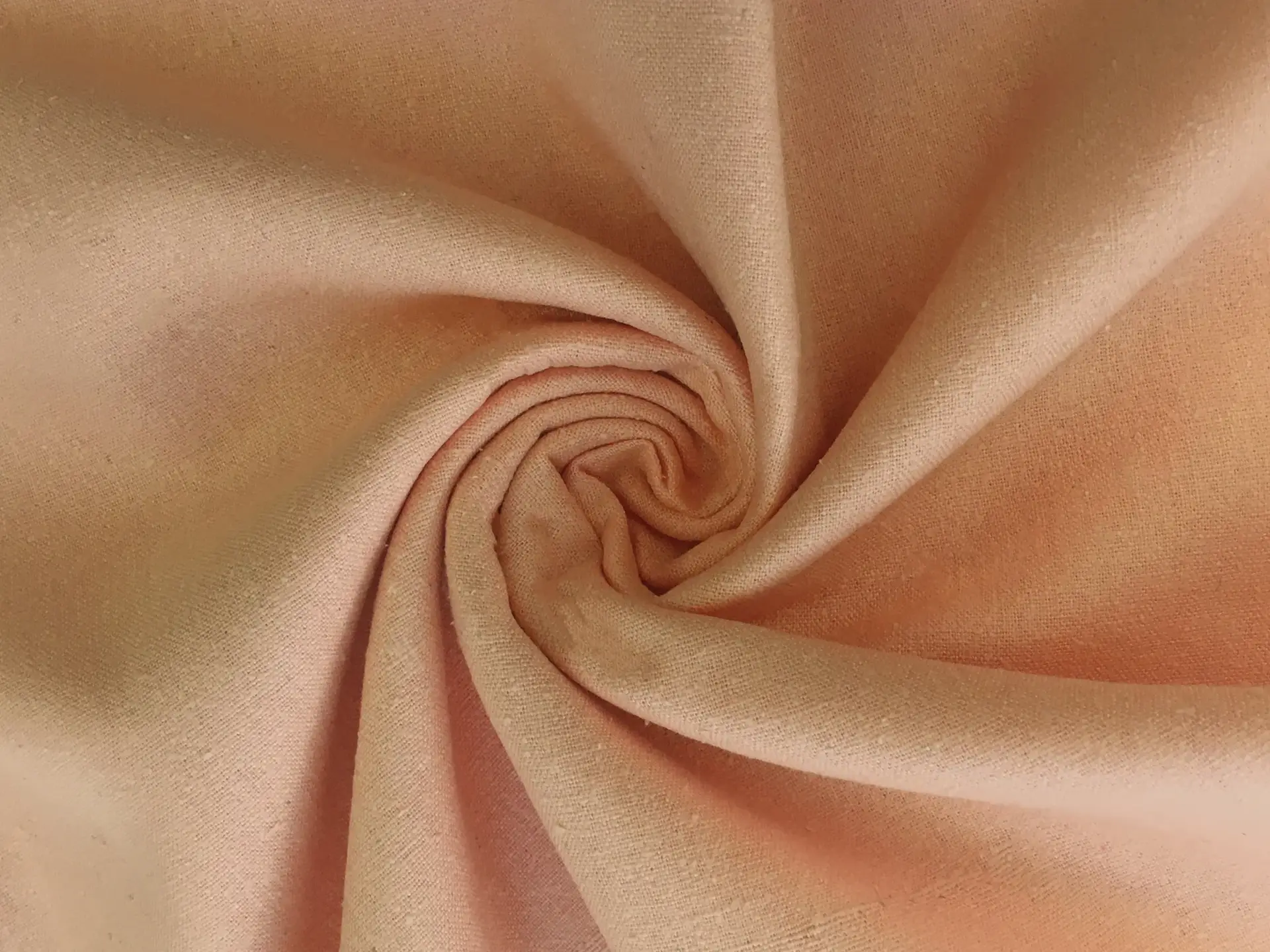 Silk Noil in Peach