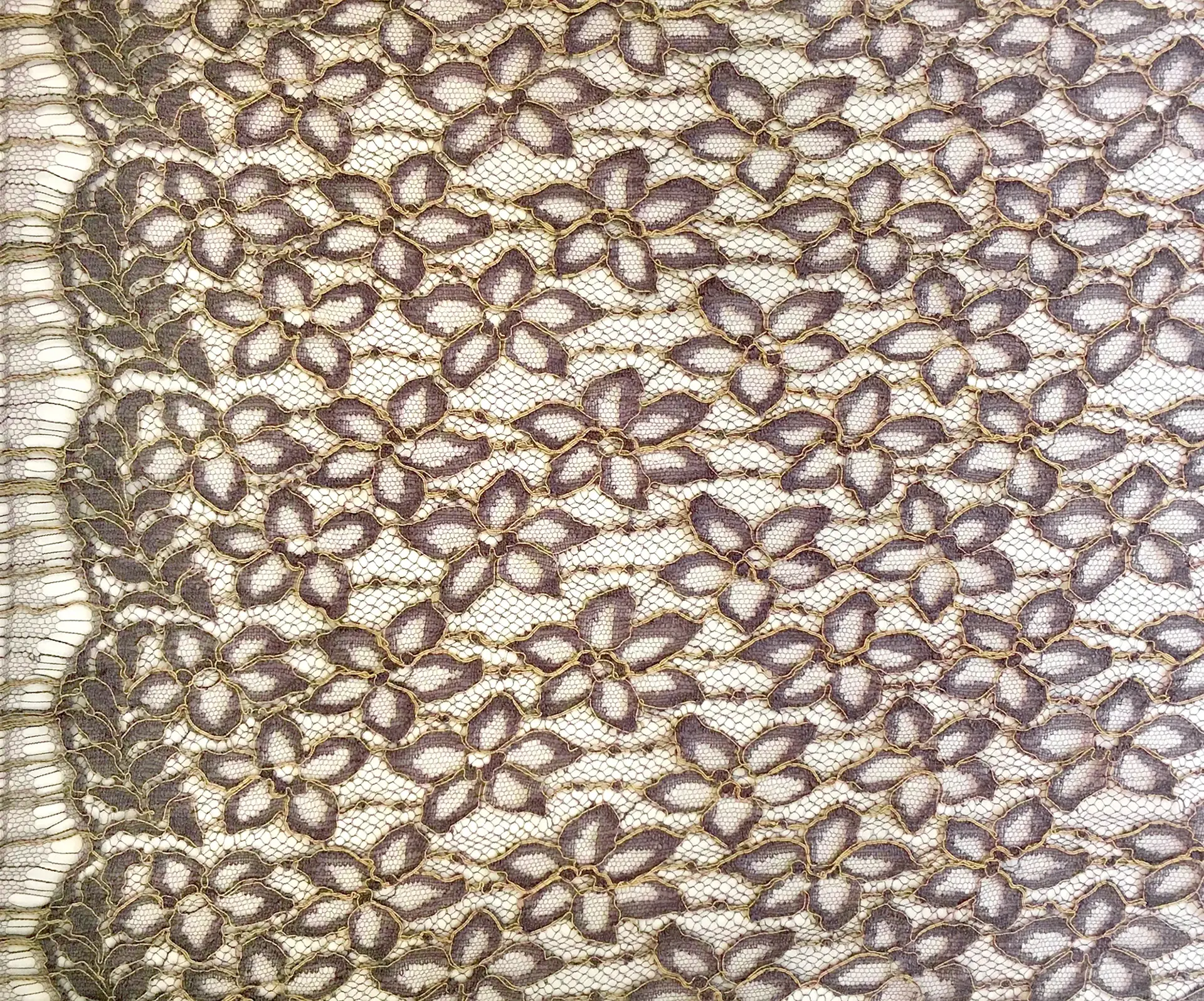 Corded Chantilly Lace in Brown