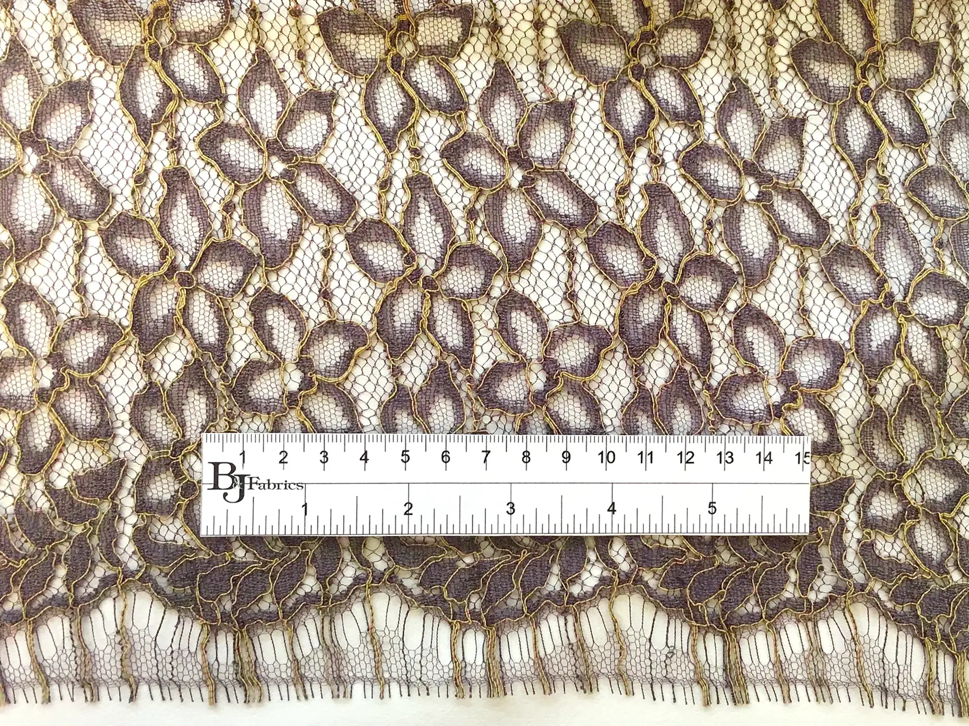 Corded Chantilly Lace in Brown