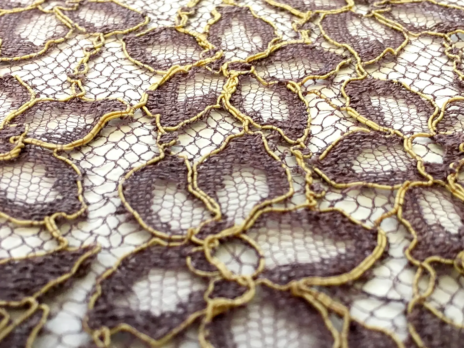 Corded Chantilly Lace in Brown