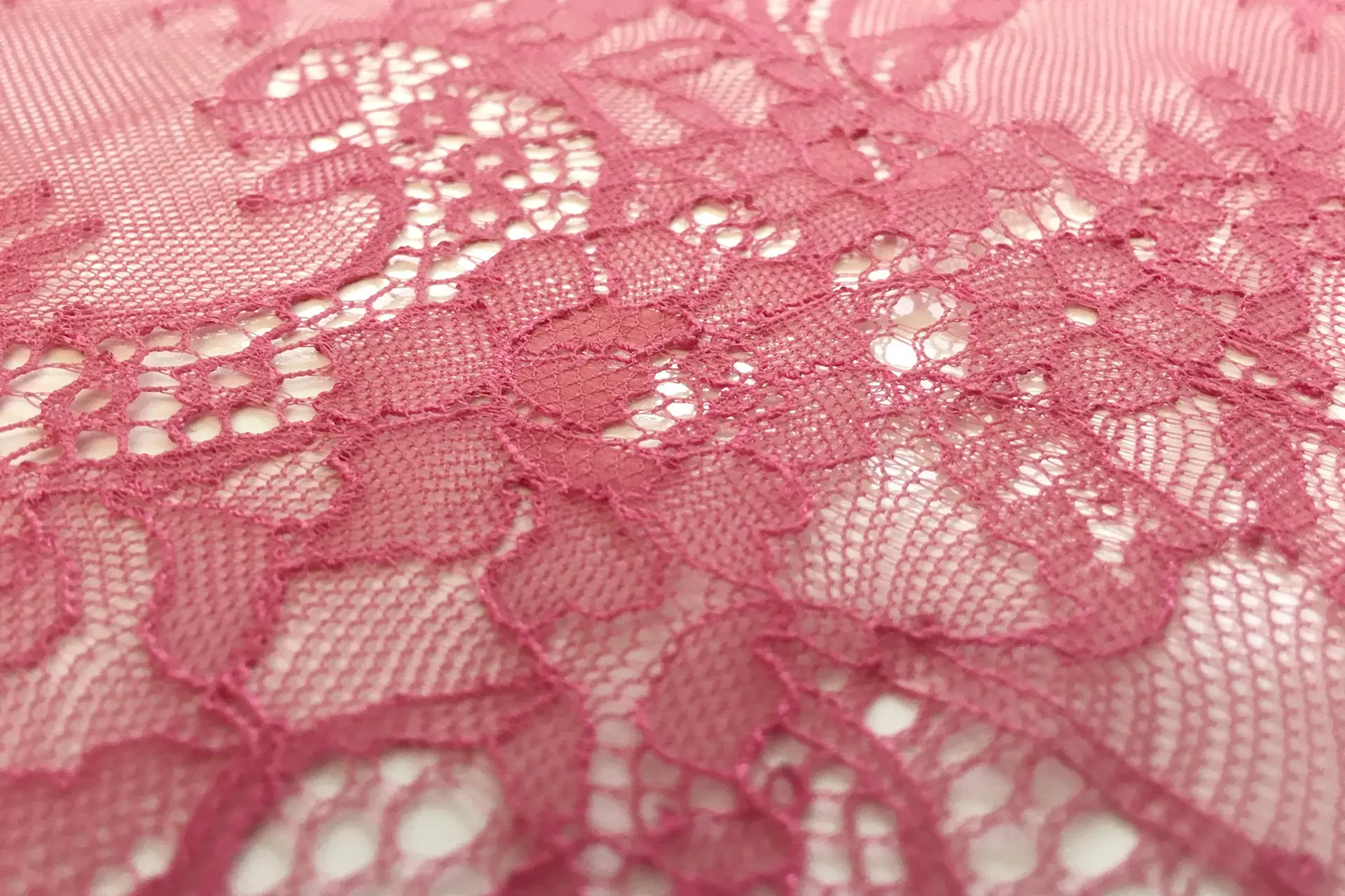 Chantilly Lace with Floral Motfis in Azalea 