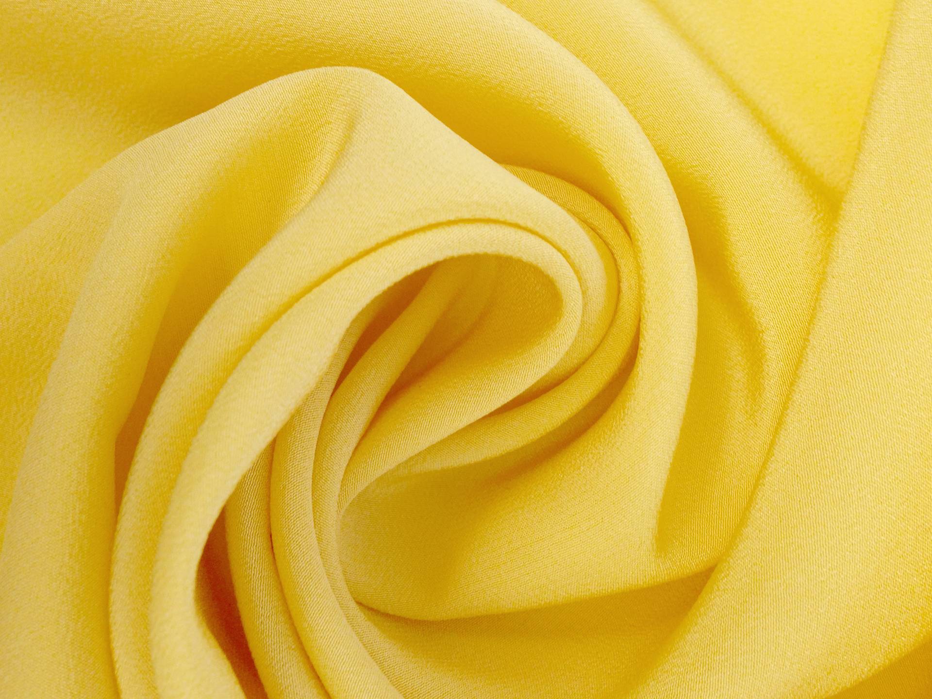 Italian Couture Silk Crepe de Chine in Sunflower Yellow