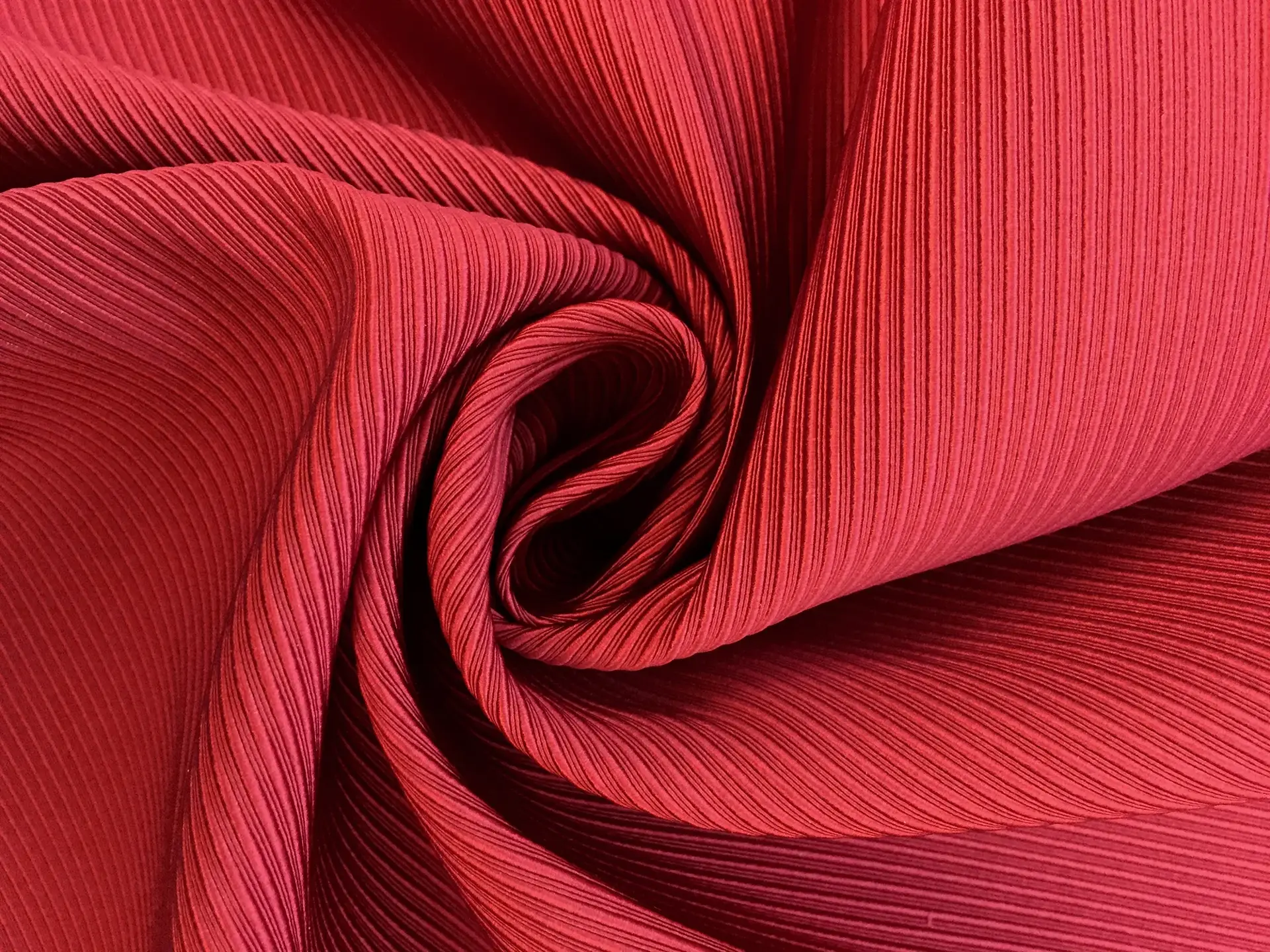 Pure Silk Ottoman in Ruby