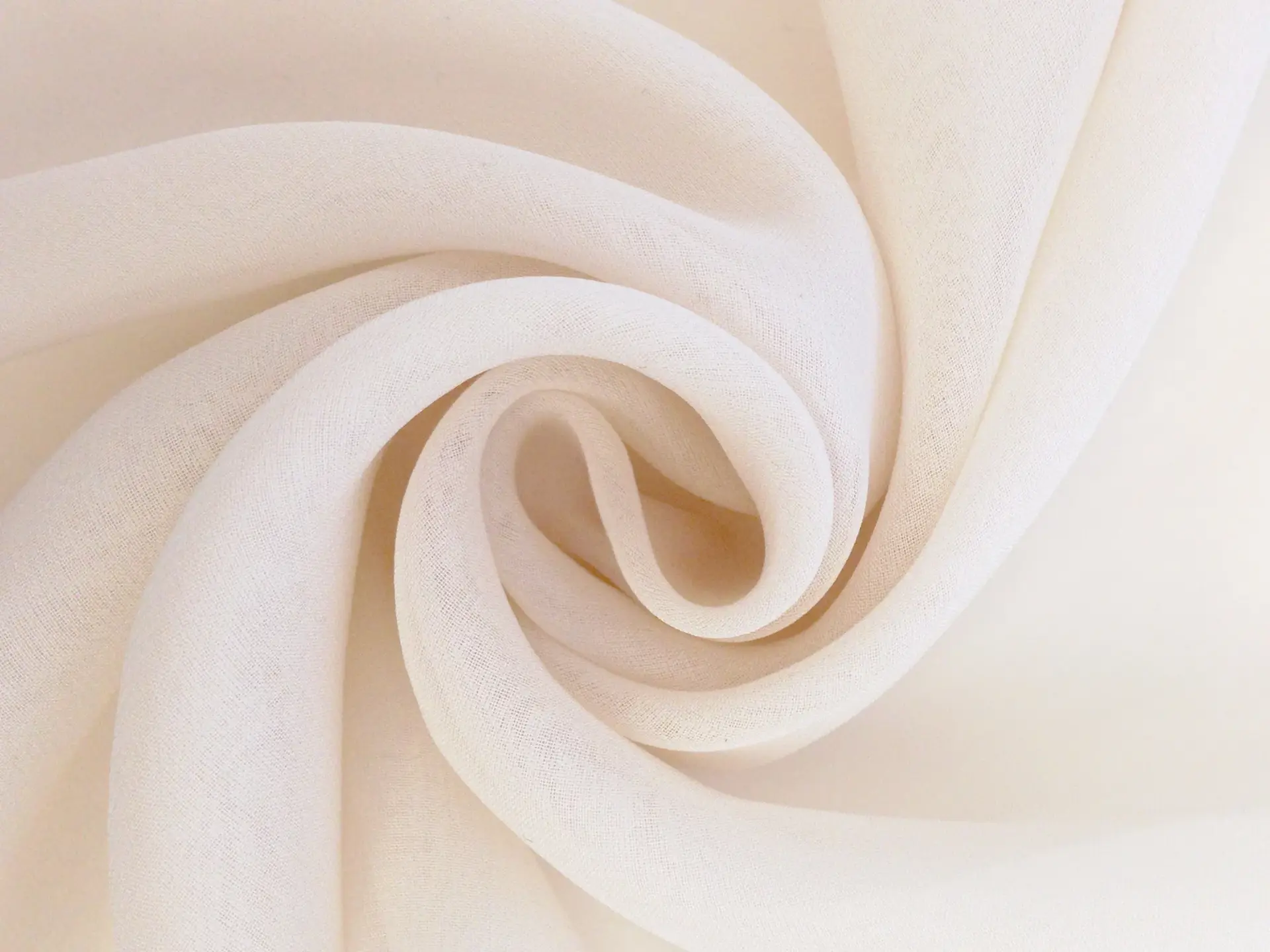 Italian Couture Silk Chiffon in Cream