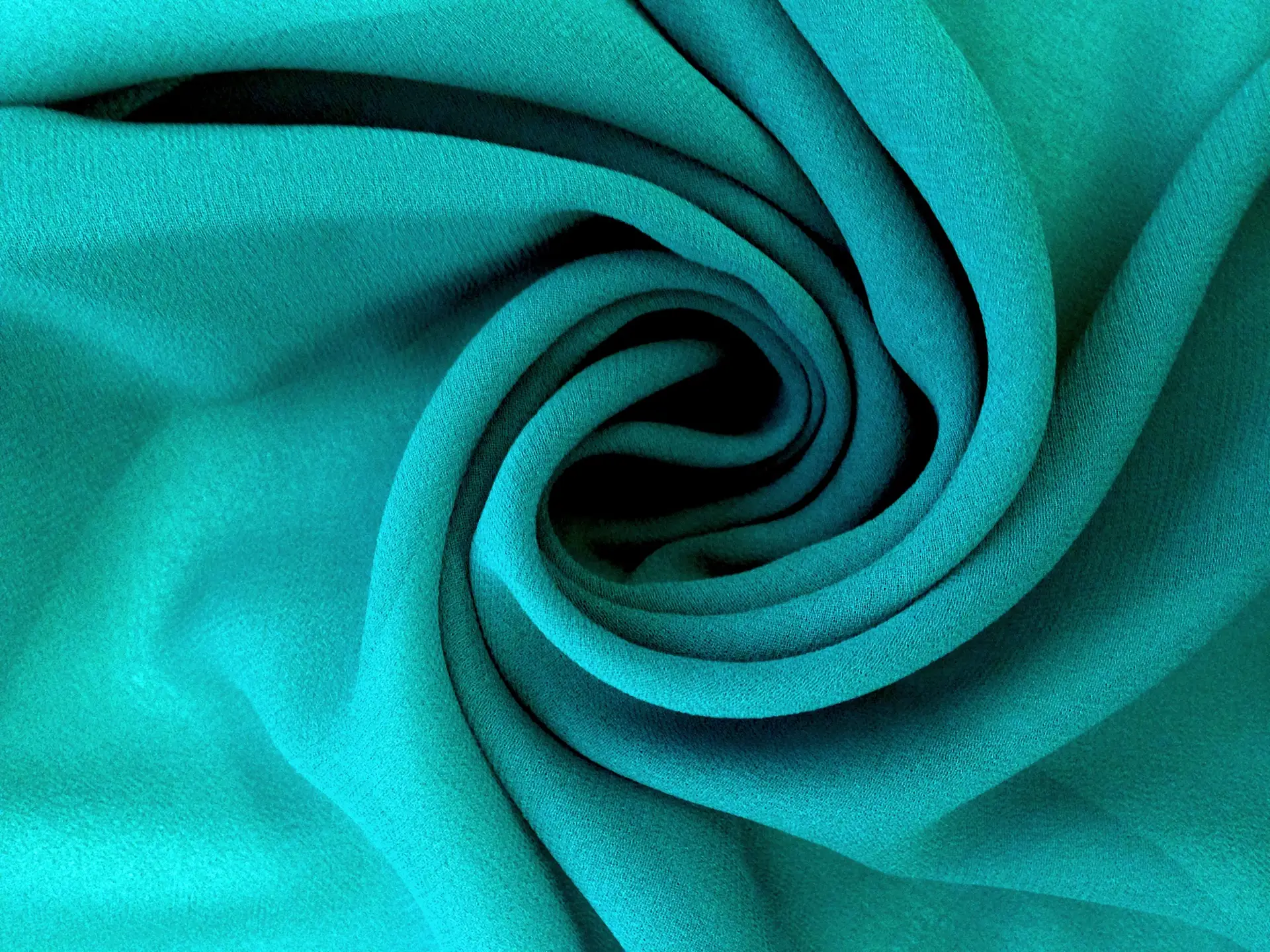 Italian Couture Silk Georgette in Turquoise