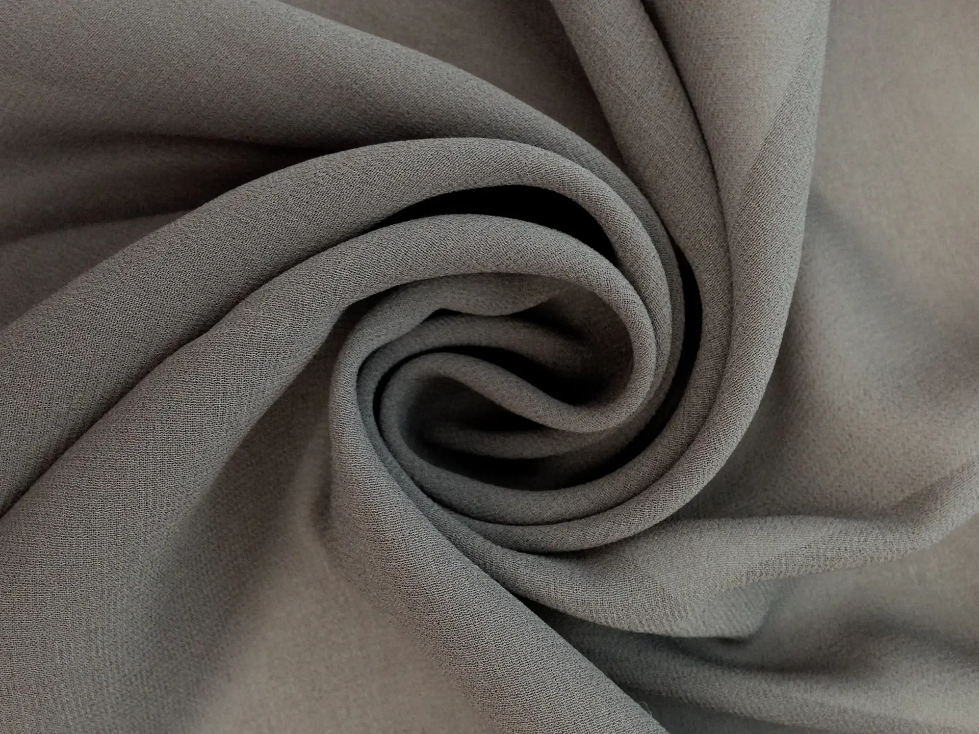 Italian Couture Silk Georgette in Warm Grey