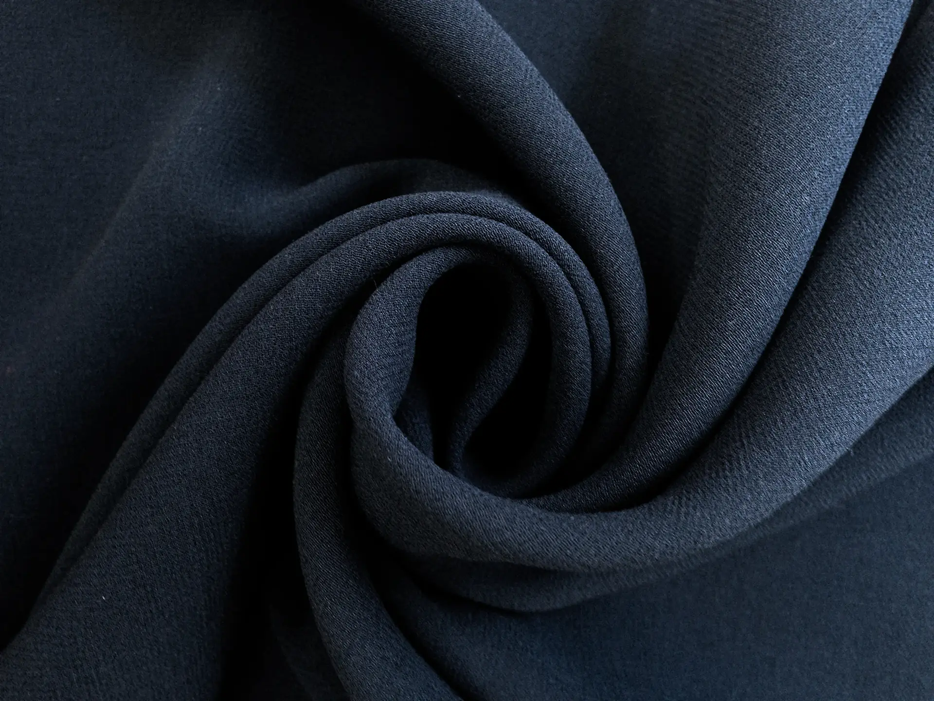 Italian Couture Silk Chiffon Georgette in Medium Navy