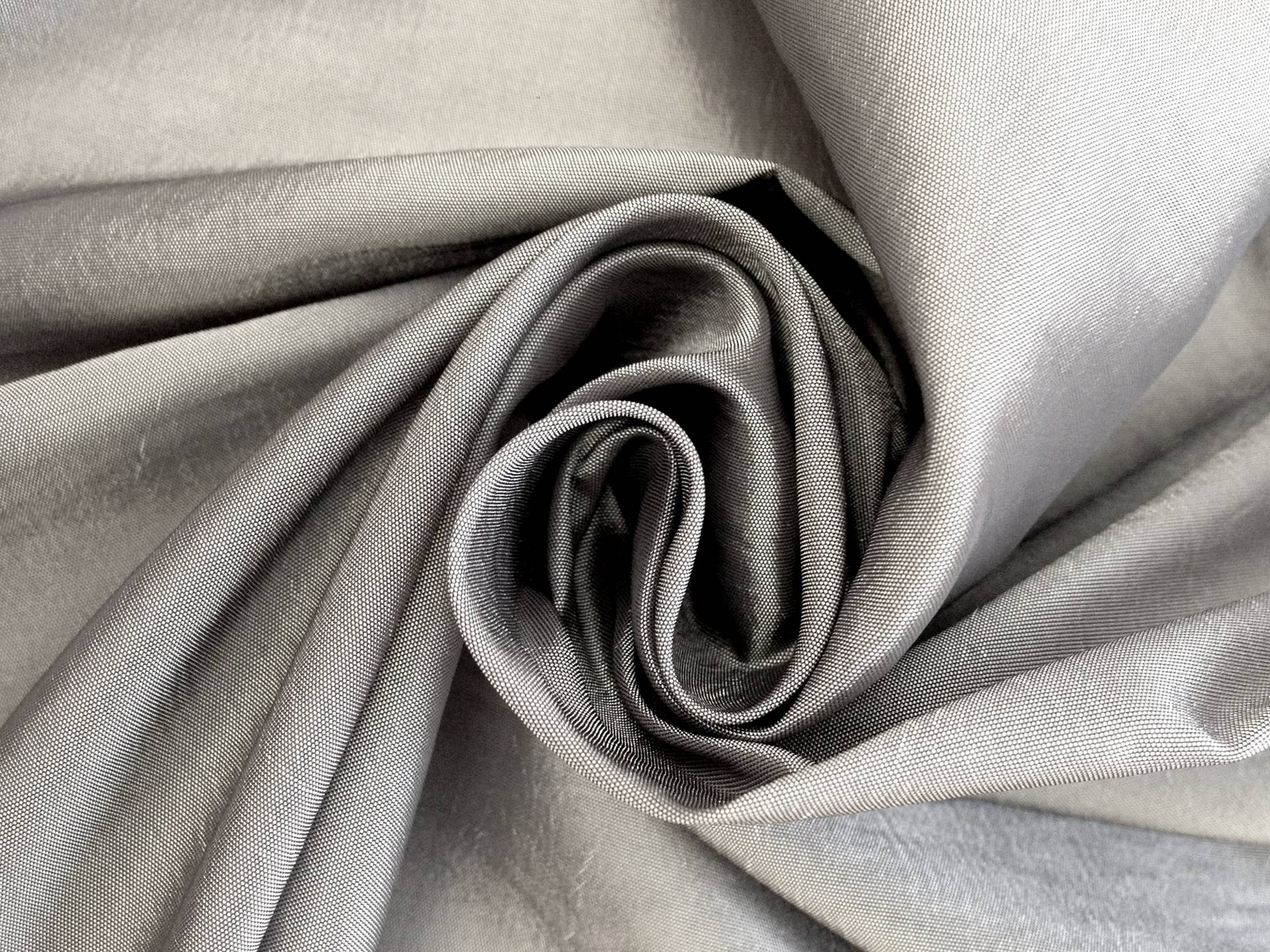 Two Tone Nylon and Polyester Blend Taffeta in Black and White 