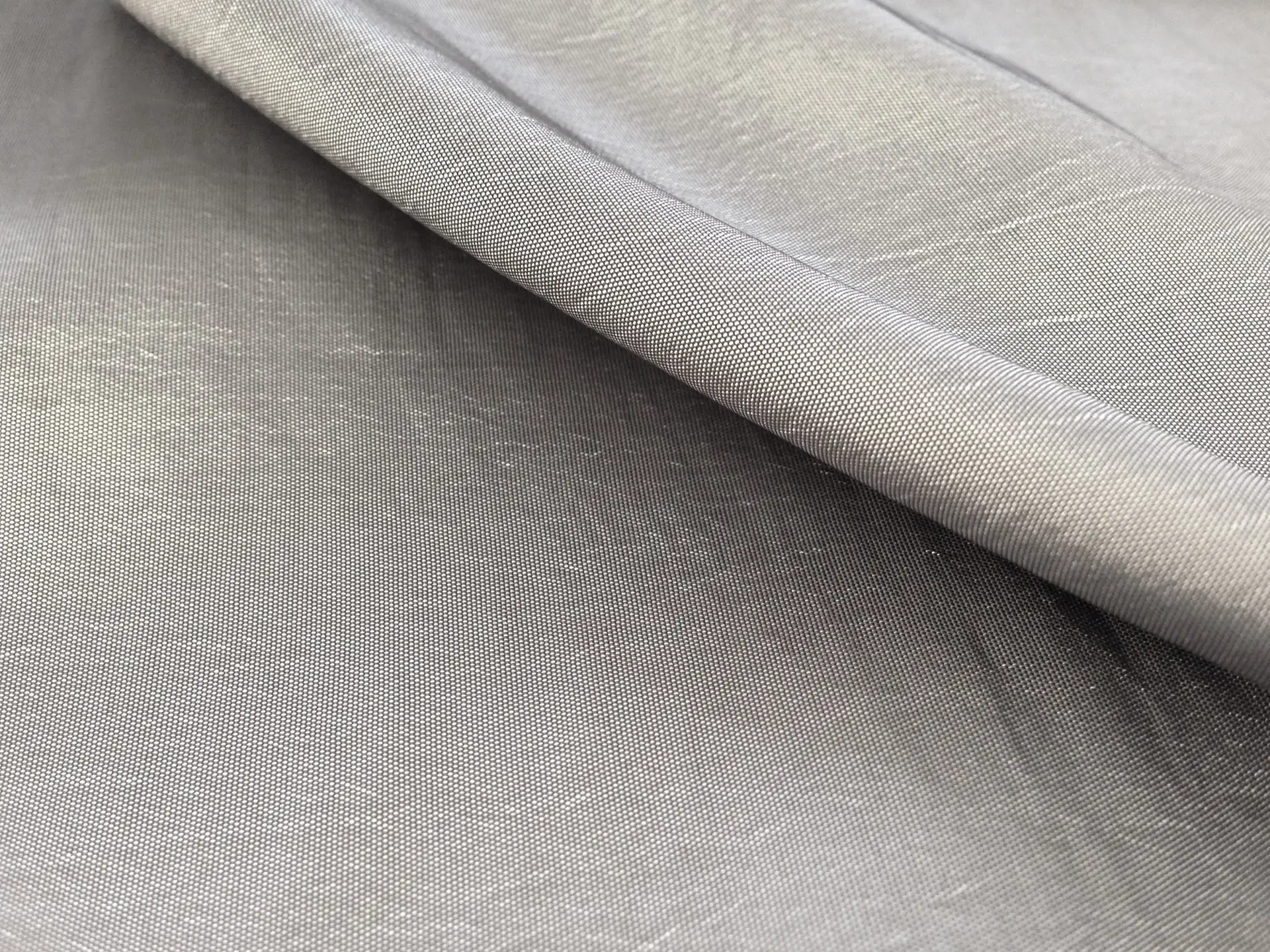 Two Tone Nylon and Polyester Blend Taffeta in Black and White 