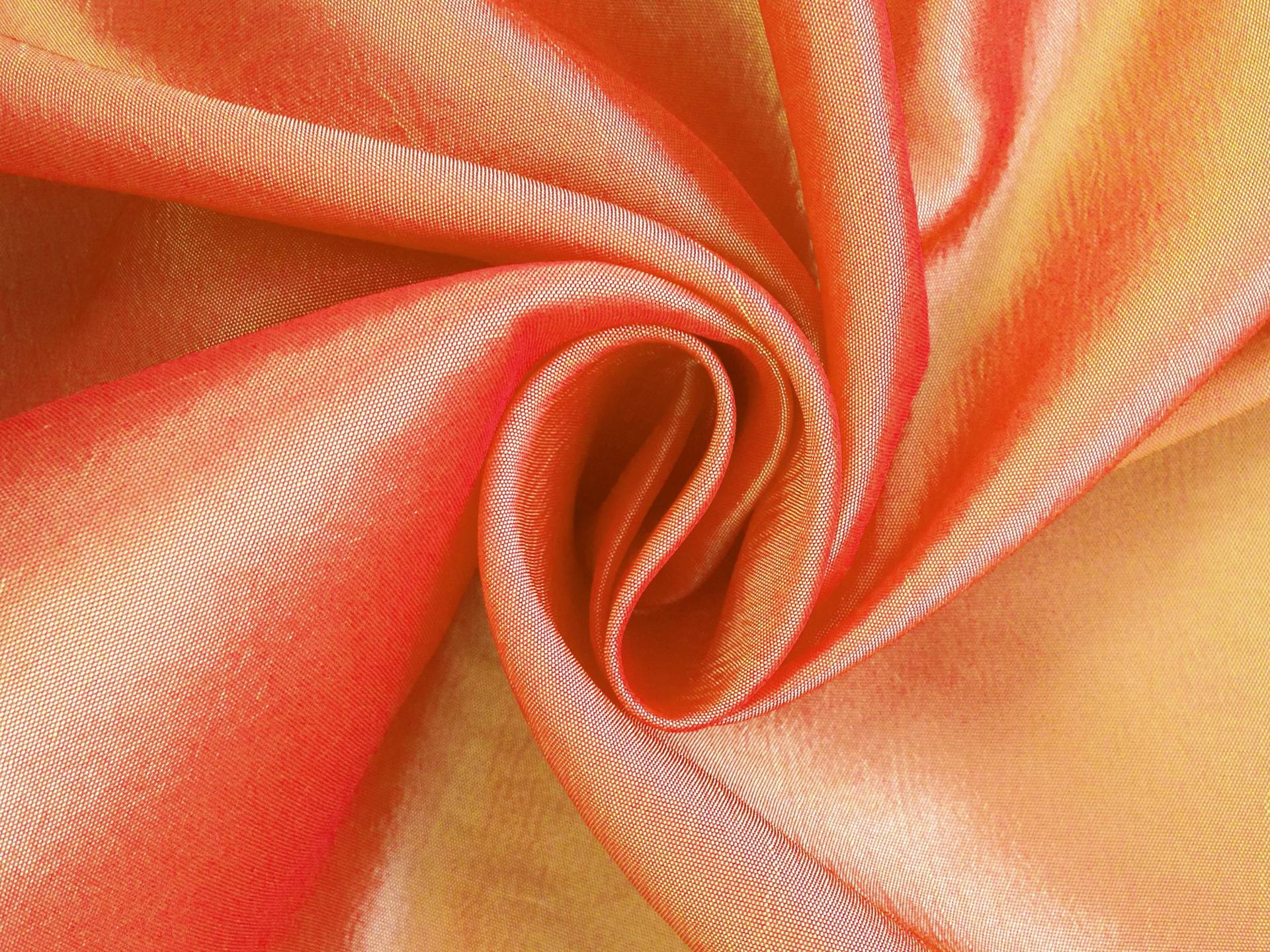 Two Tone Nylon and Polyester Blend Taffeta in Orange and Gold