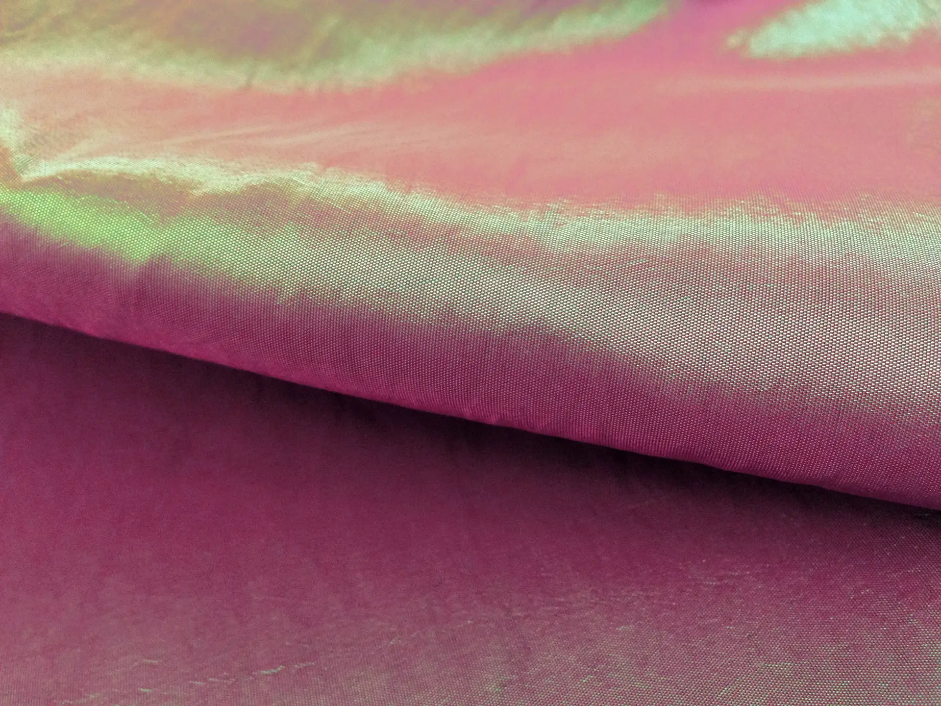 Two Tone Nylon and Polyester Blend Taffeta in Burgundy and Jade