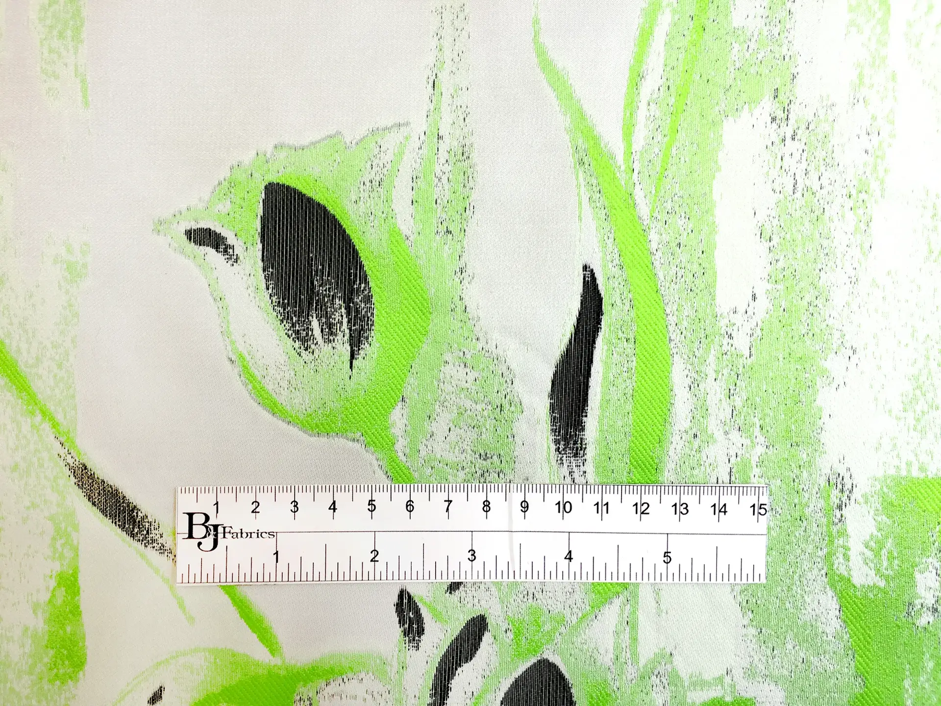 Metallic Fil Coupe with Floral Zibelline in Green