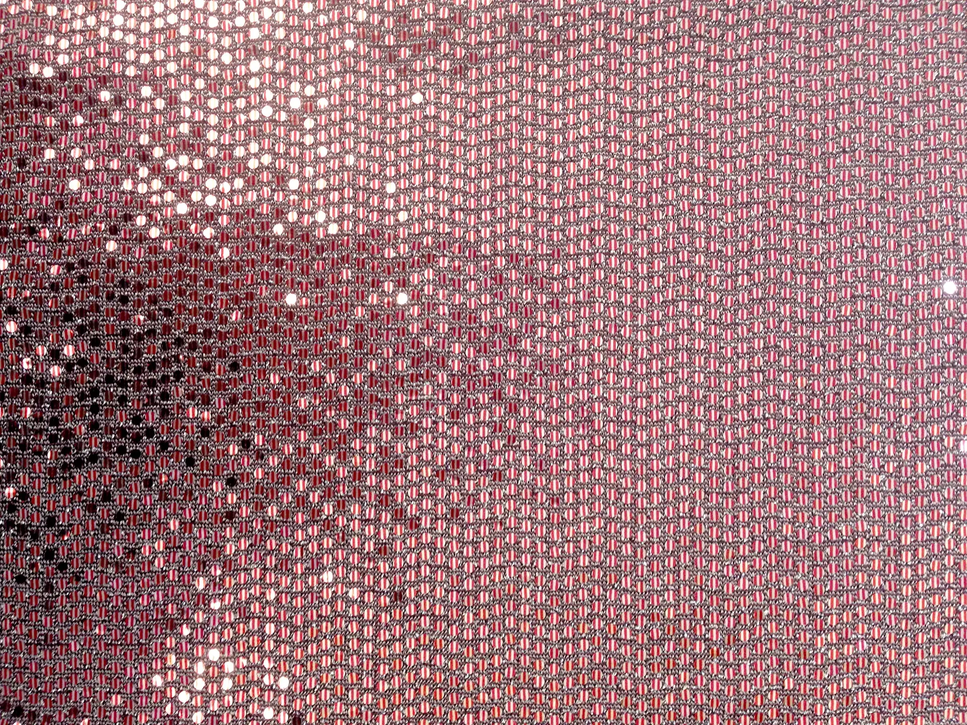 Polyester and Nylon Blend Metallic Spandex in Red