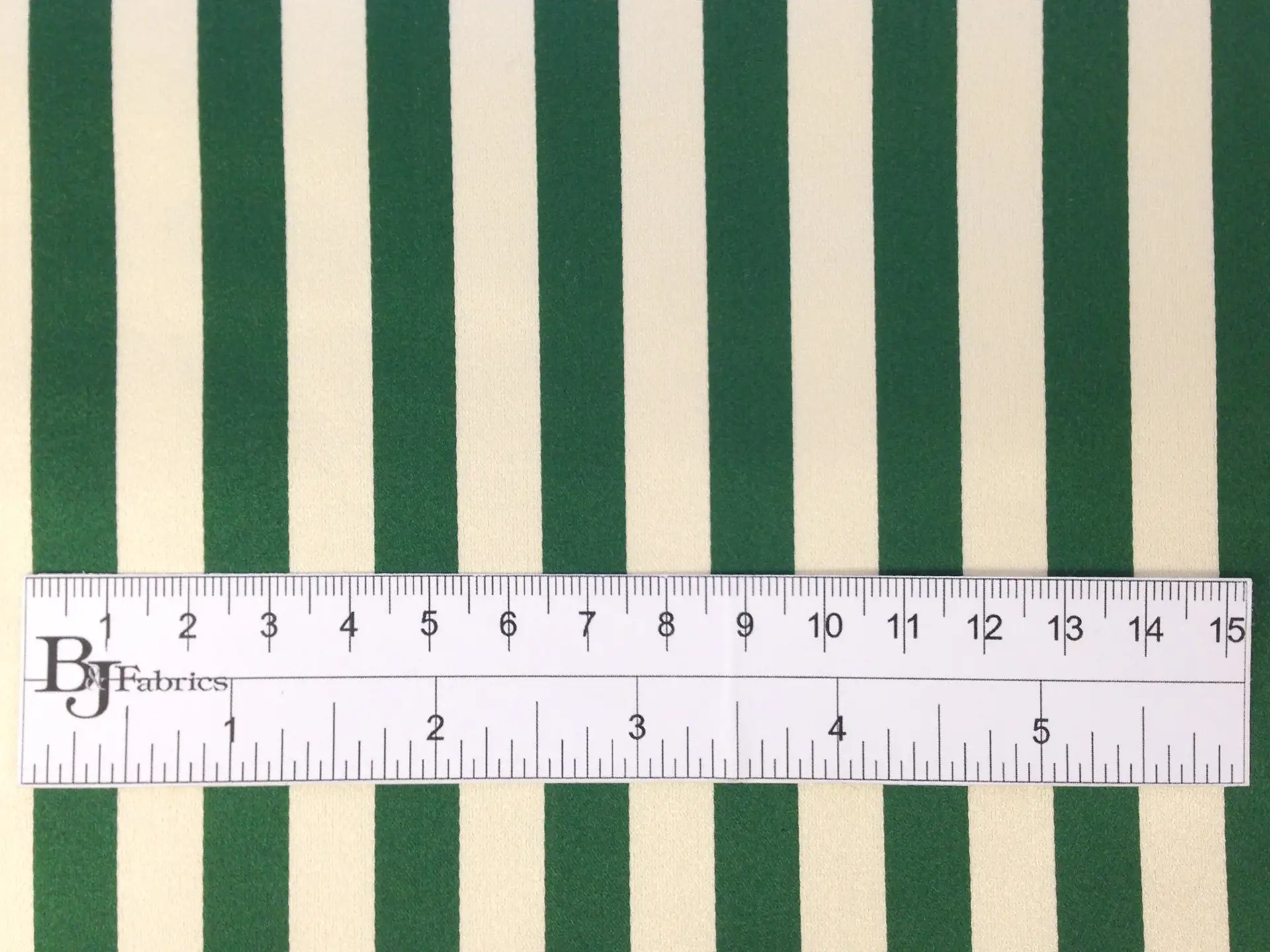 Silk and Cotton Satin Stripe in Green