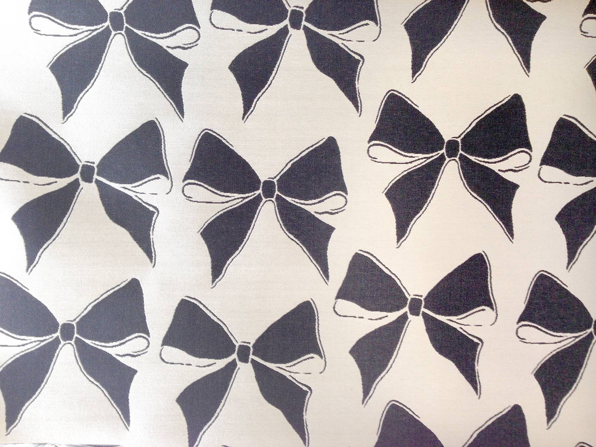 Polyester and Acetate Jacquard with Bows