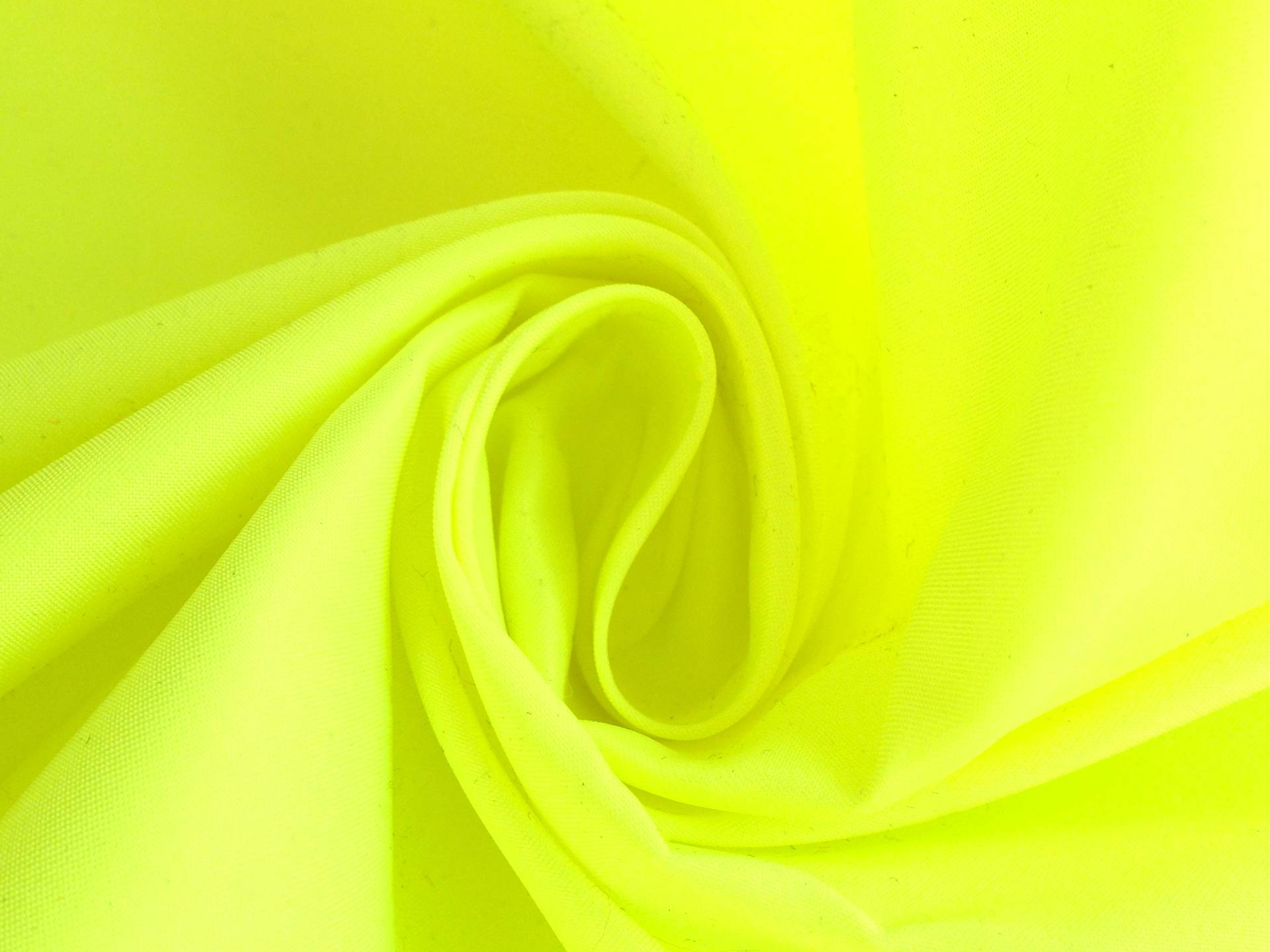 Polyester Satin in Neon Yellow