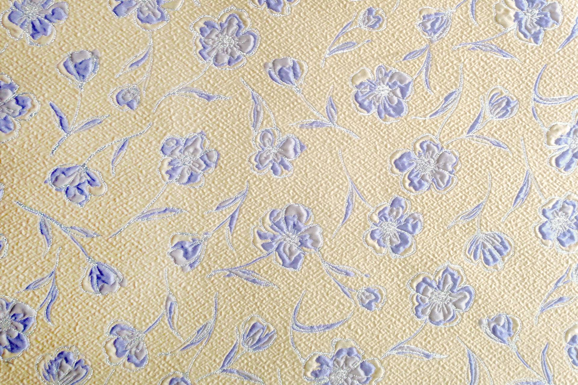 Metallic Brocade with Scattered Flowers