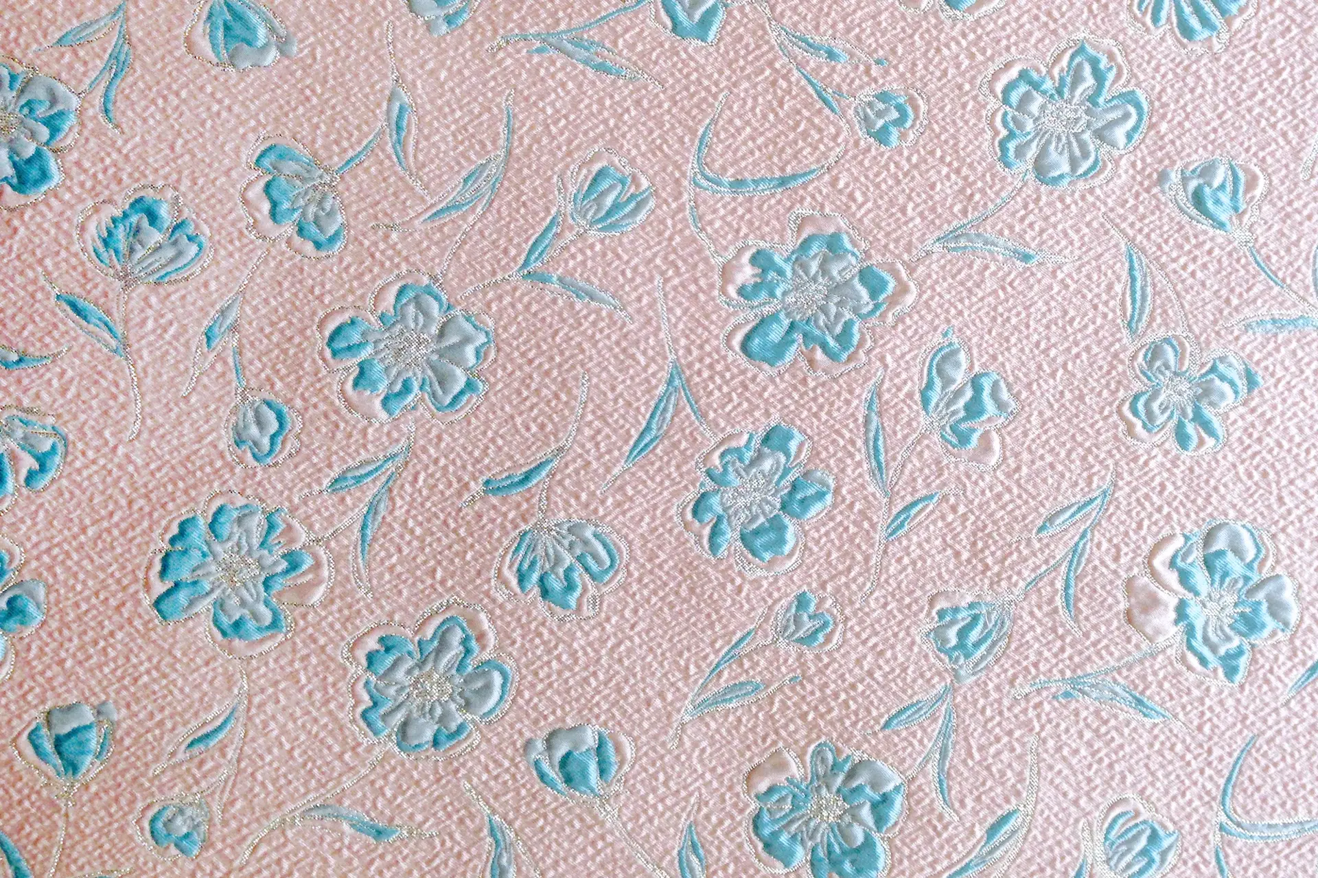 Metallic Brocade with Scattered Flowers