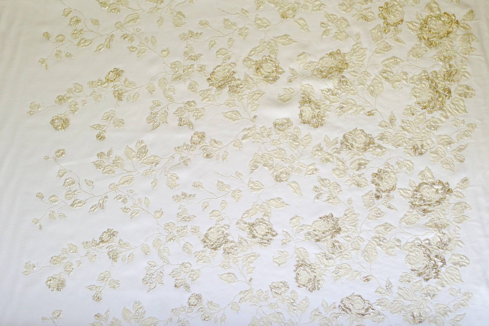 Metallic Brocade with Floral Degrade