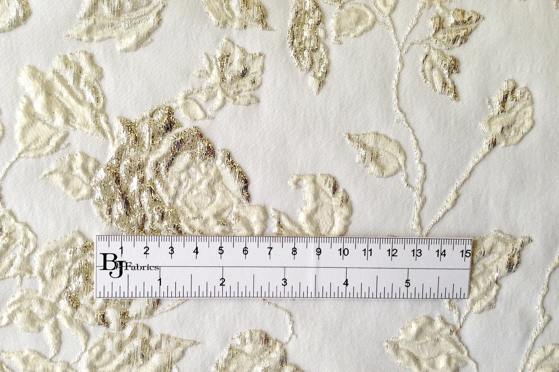 Metallic Brocade with Floral Degrade