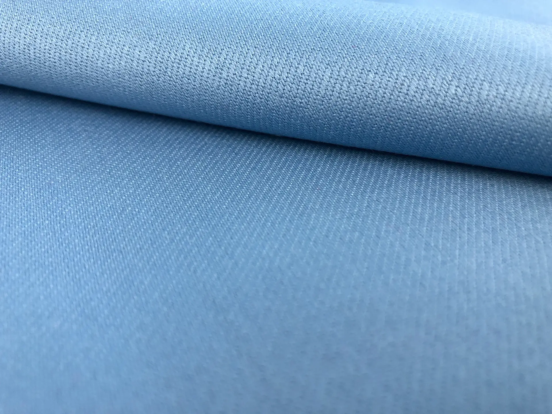 Italian Wool Satin Faille in Celeste