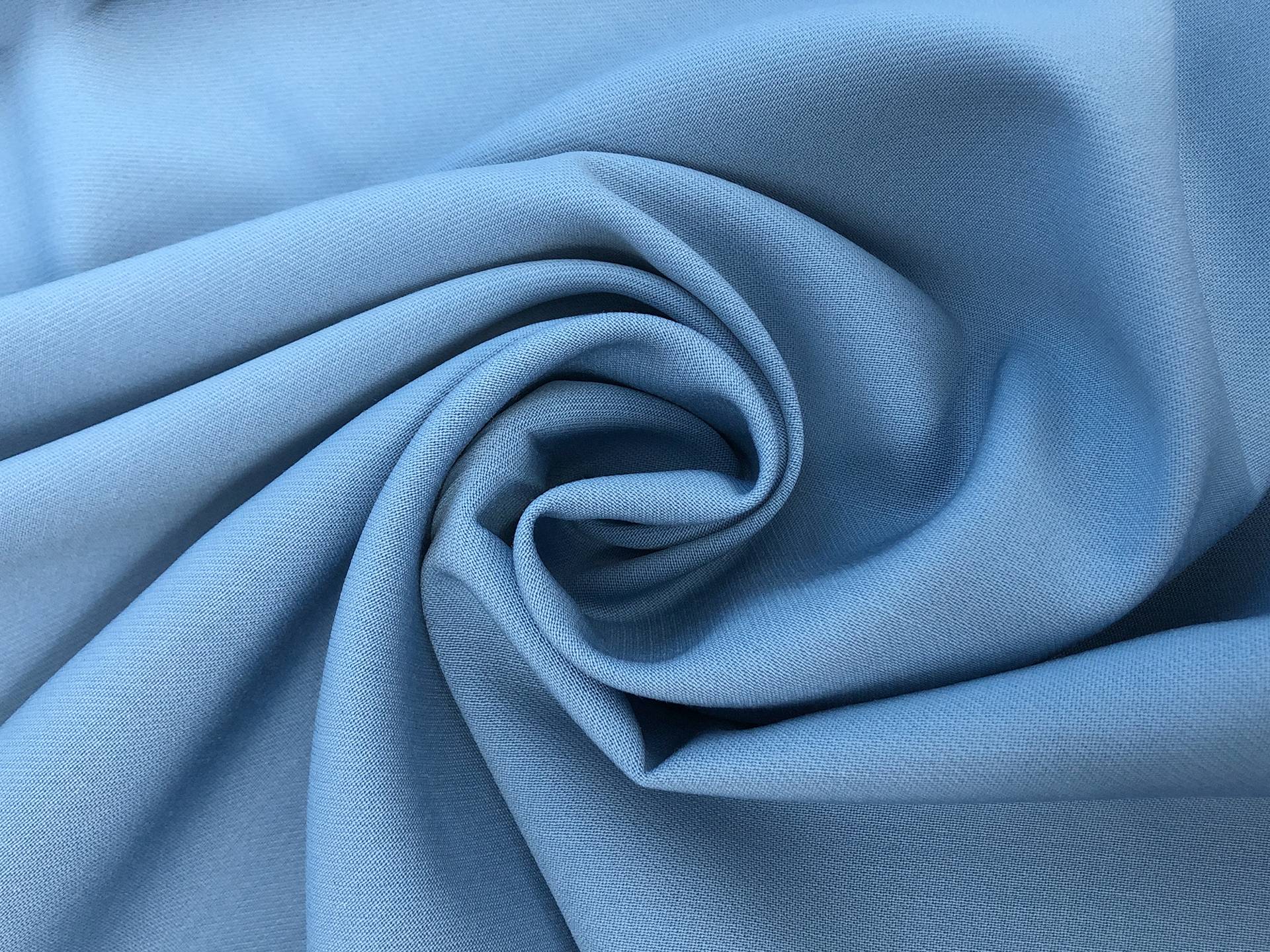 Italian Wool Satin Faille in Celeste