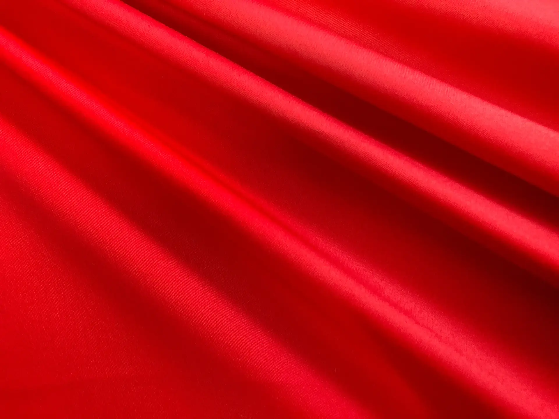 Stretch Cotton Sateen in Bright Red