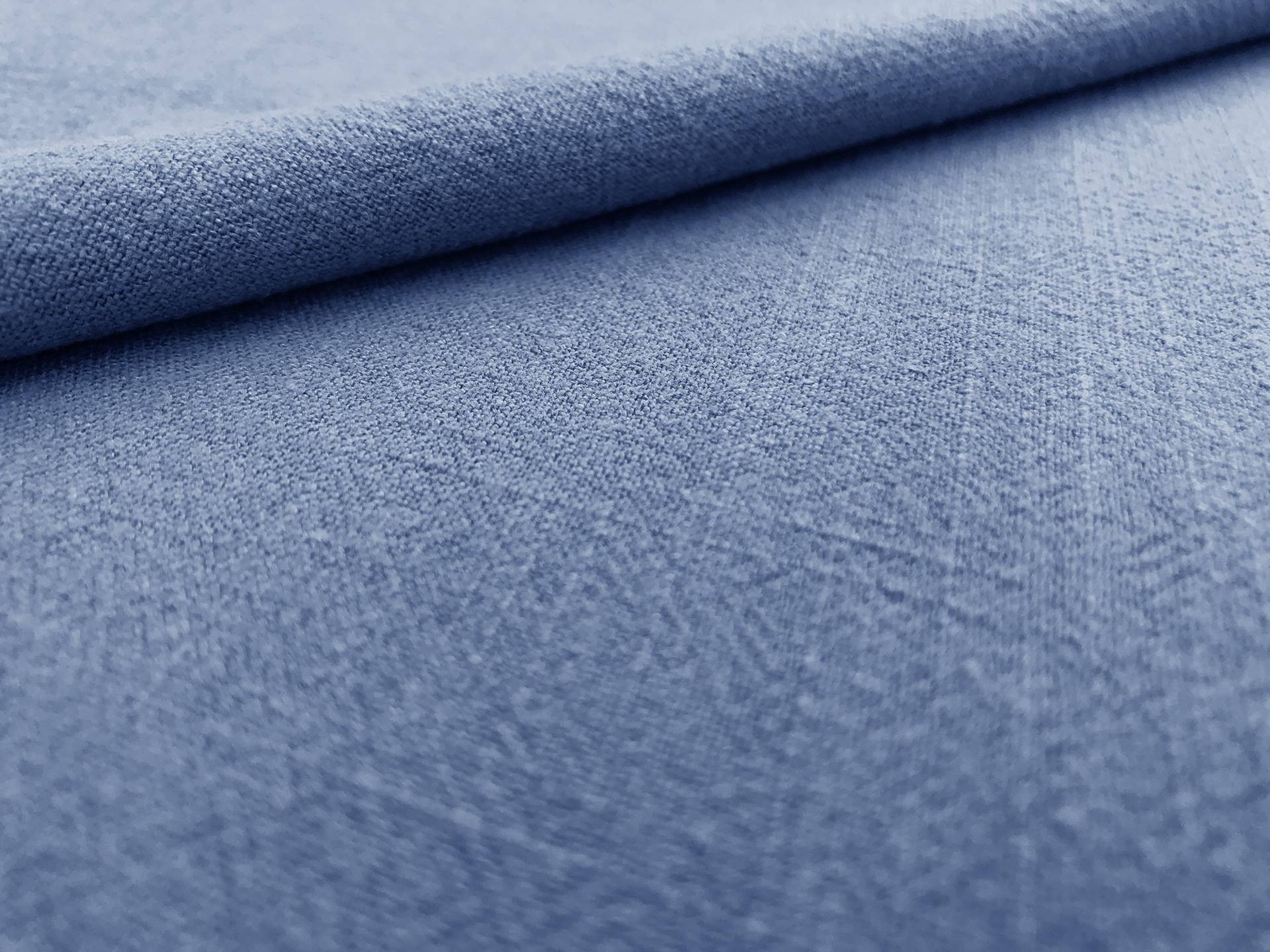 Sustainable Viscose Linen Blend Noil in Denim Blue