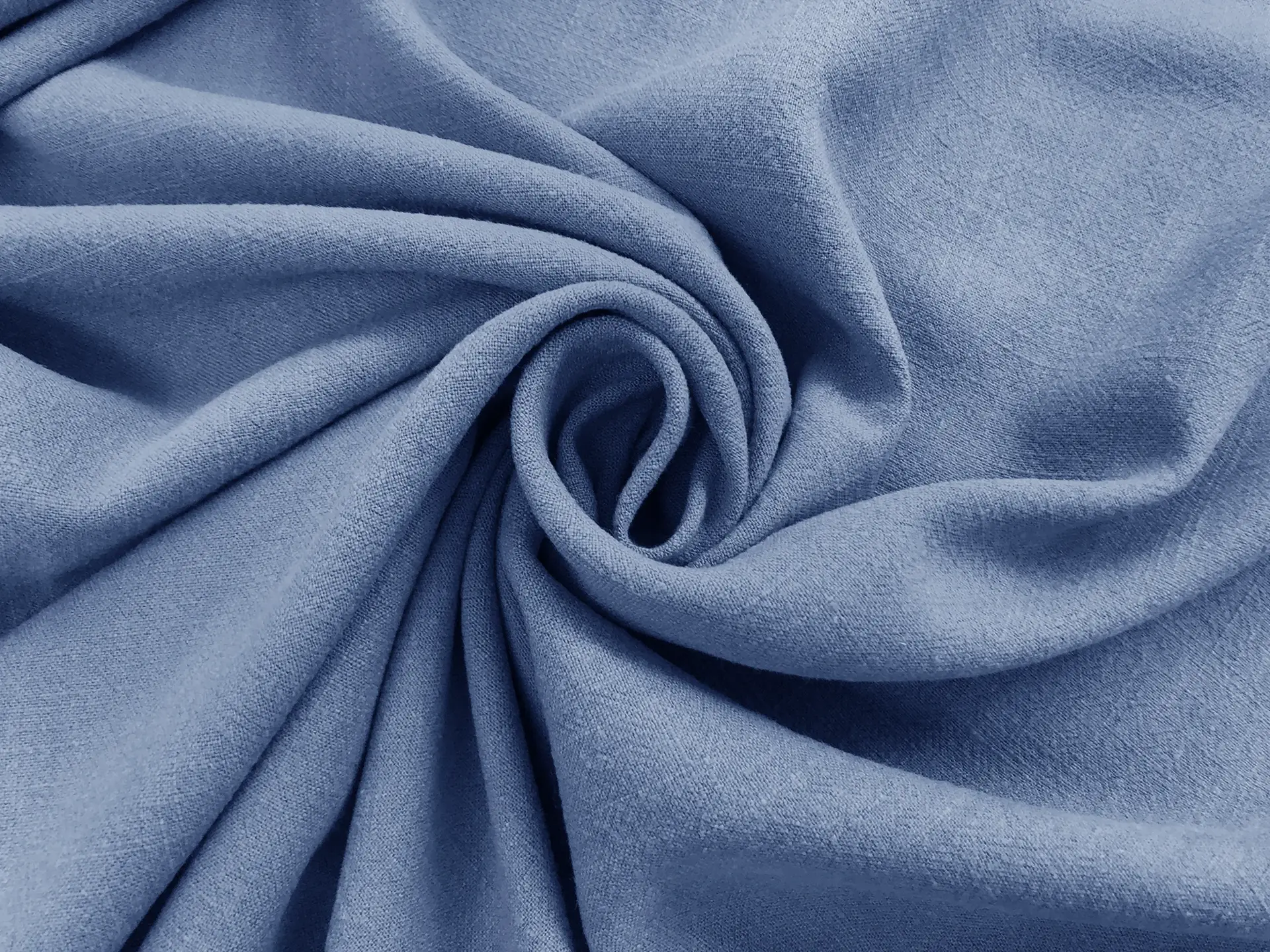 Sustainable Viscose Linen Blend Noil in Denim Blue