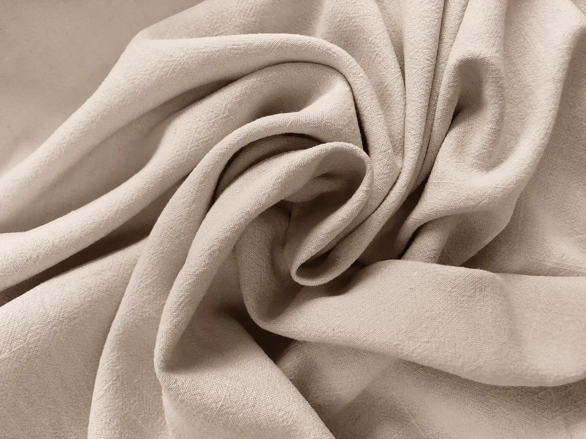 Sustainable Viscose Linen Blend Noil in Sand