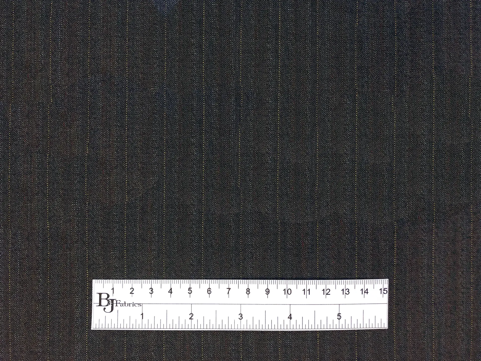 Wool Hairline Stripe Suiting in Grey