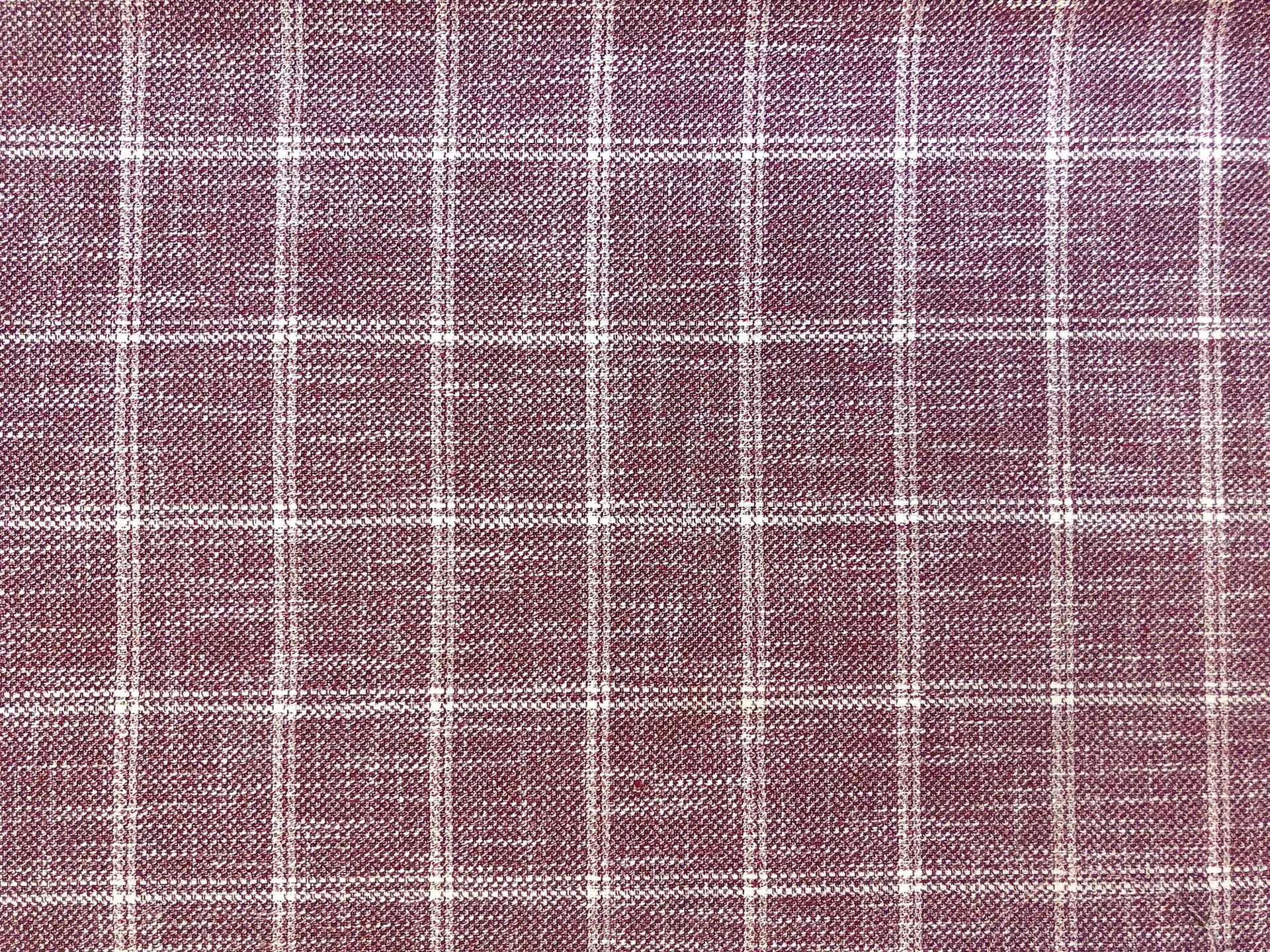 Wool, Silk & Linen Blend Window Pane in Wine