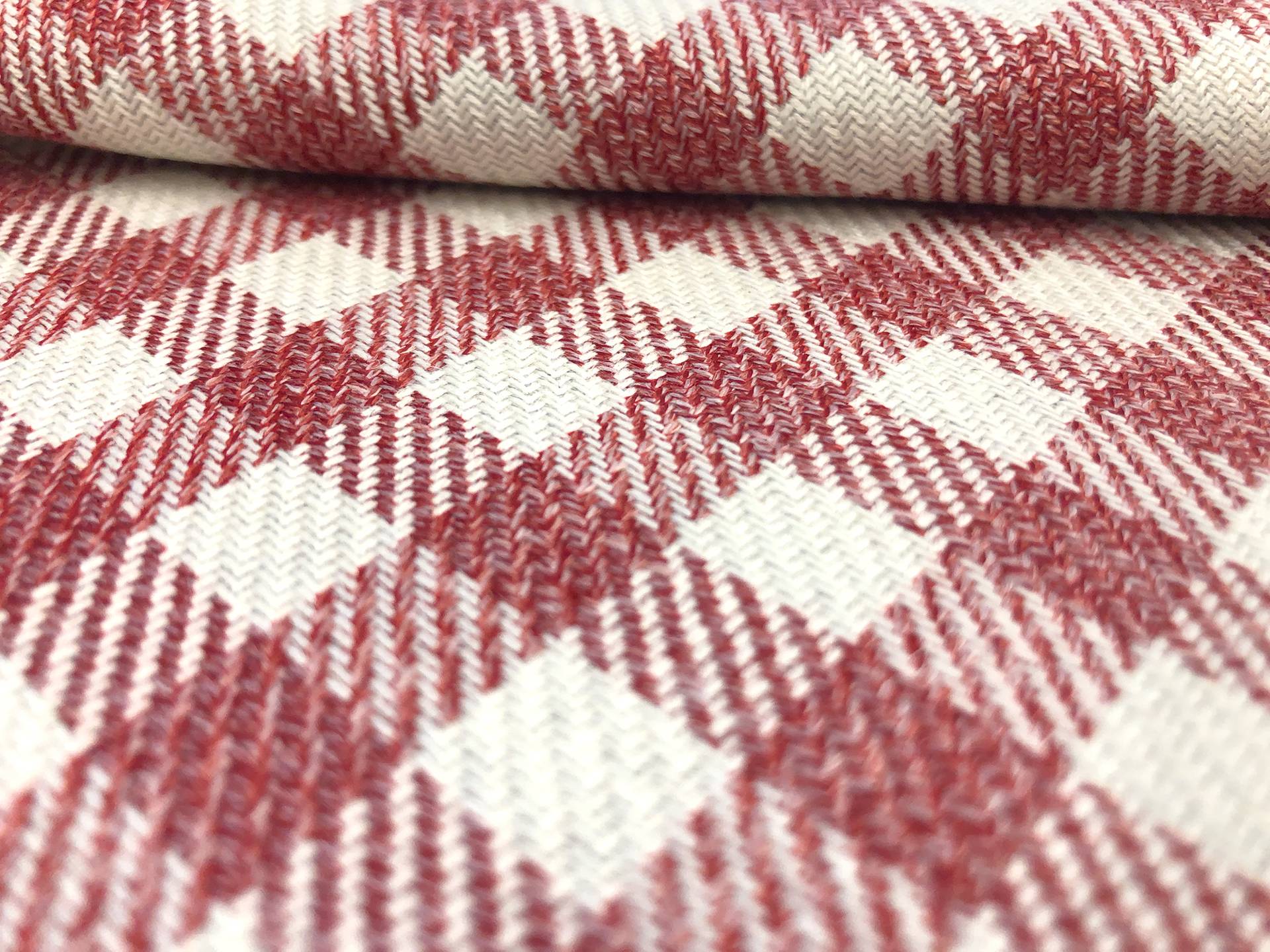 Drapers Silk & Wool Shepherds Check in Red